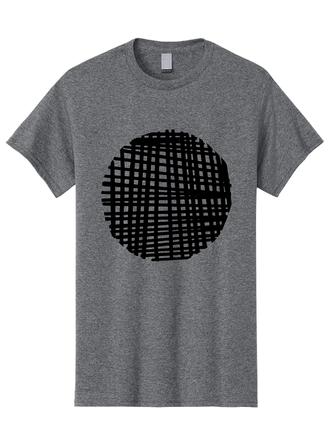 Black-Grid-Circle Men'S Graphic Tee, 100% Cotton, Comfortable Casual Summer Wear, Machine Washable, Disco Ball, Grid Pattern, Abstract Design, Black And Green, Modern Art, Geometric Shape, Spherical Object, Shiny Surface, Party Decoration -  Aaa375