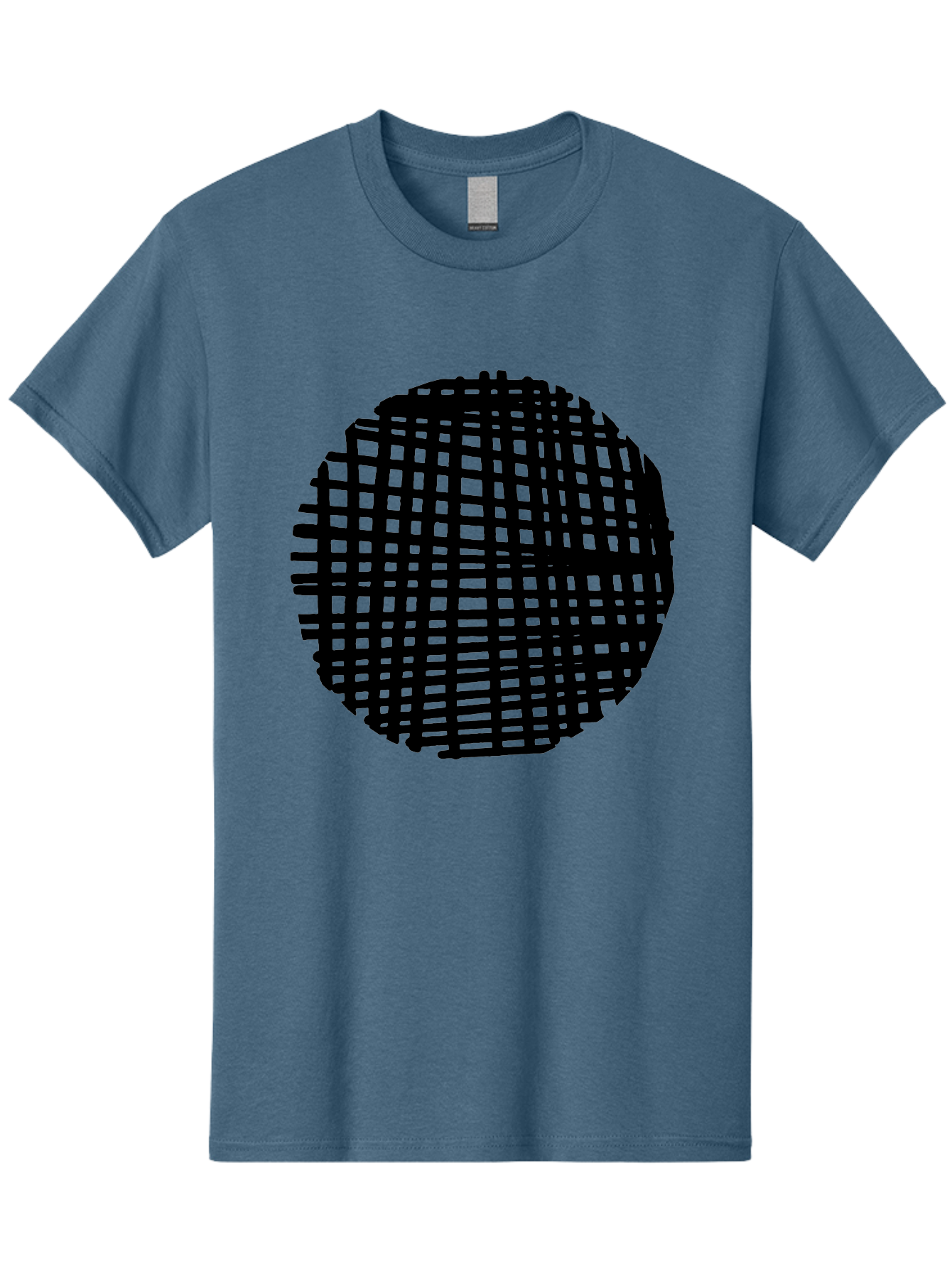 Black-Grid-Circle Men'S Graphic Tee, 100% Cotton, Comfortable Casual Summer Wear, Machine Washable, Disco Ball, Grid Pattern, Abstract Design, Black And Green, Modern Art, Geometric Shape, Spherical Object, Shiny Surface, Party Decoration -  Aaa375