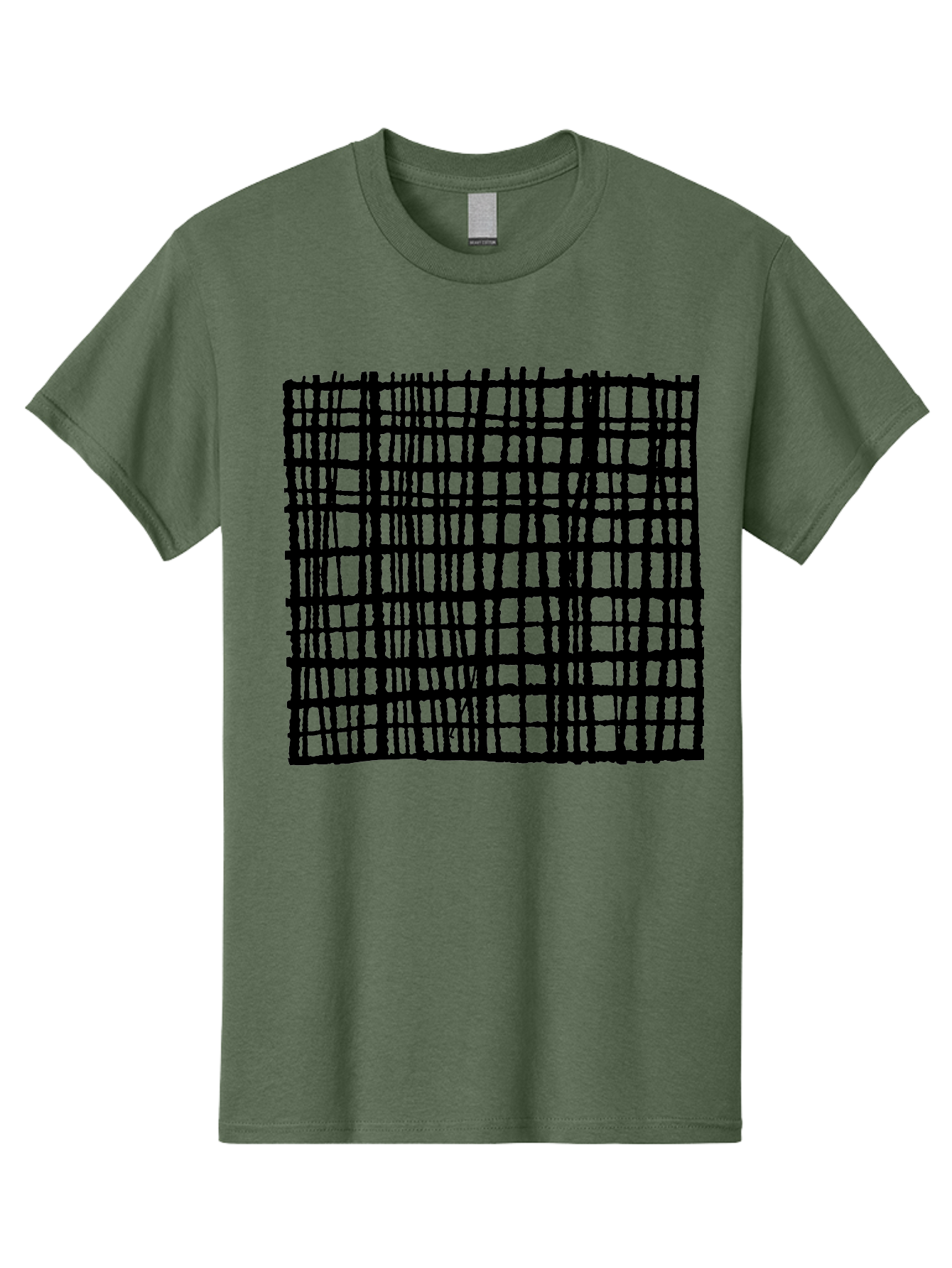 Black-Grid Men'S Graphic Tee, 100% Cotton, Comfortable Casual Summer Wear, Machine Washable, Black Grid Pattern, Graphic Design, Abstract Art, Geometric Shape, Modern Style, Contemporary Design, Grid Texture -  Aaa376