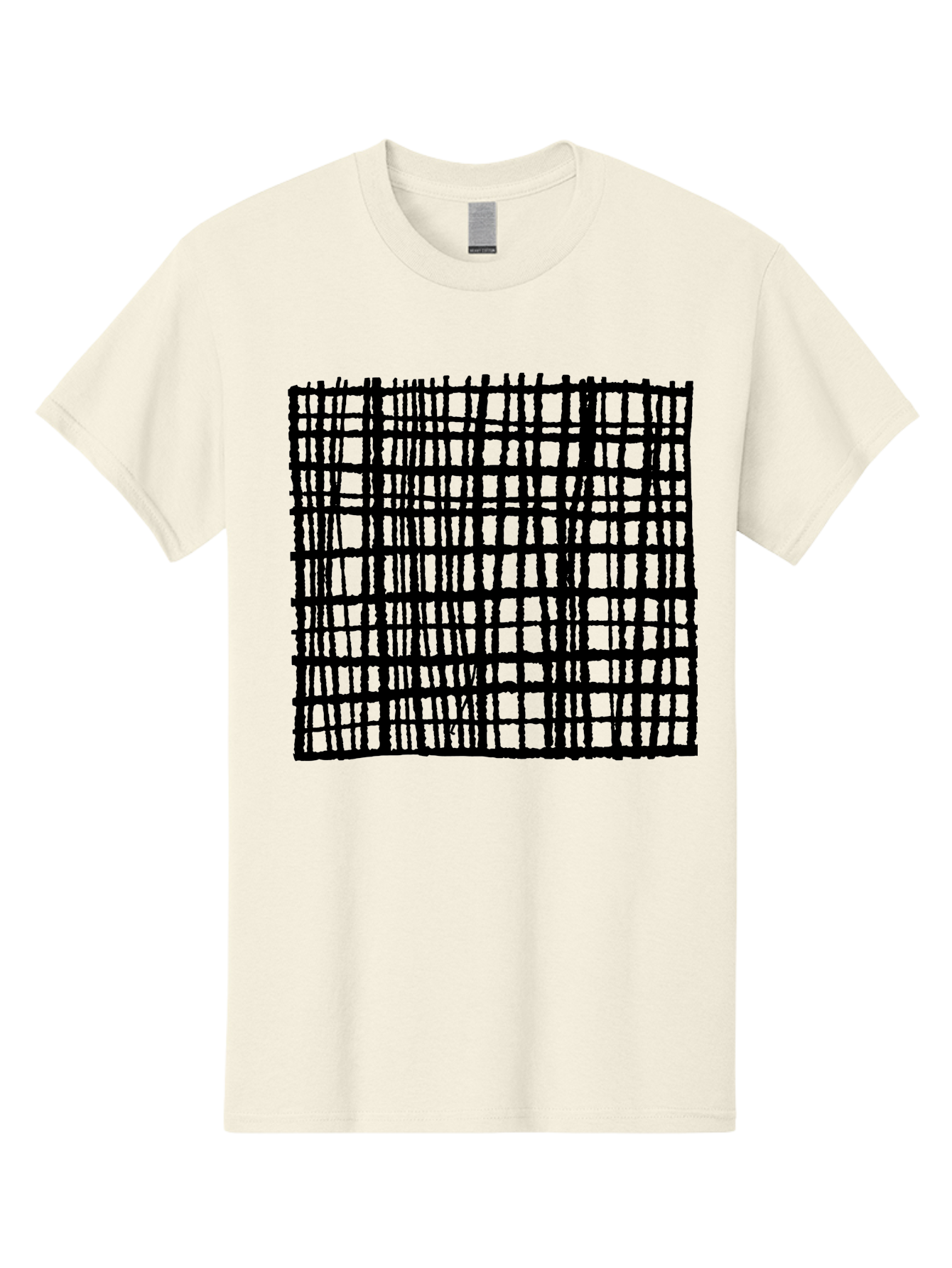 Black-Grid Men'S Graphic Tee, 100% Cotton, Comfortable Casual Summer Wear, Machine Washable, Black Grid Pattern, Graphic Design, Abstract Art, Geometric Shape, Modern Style, Contemporary Design, Grid Texture -  Aaa376
