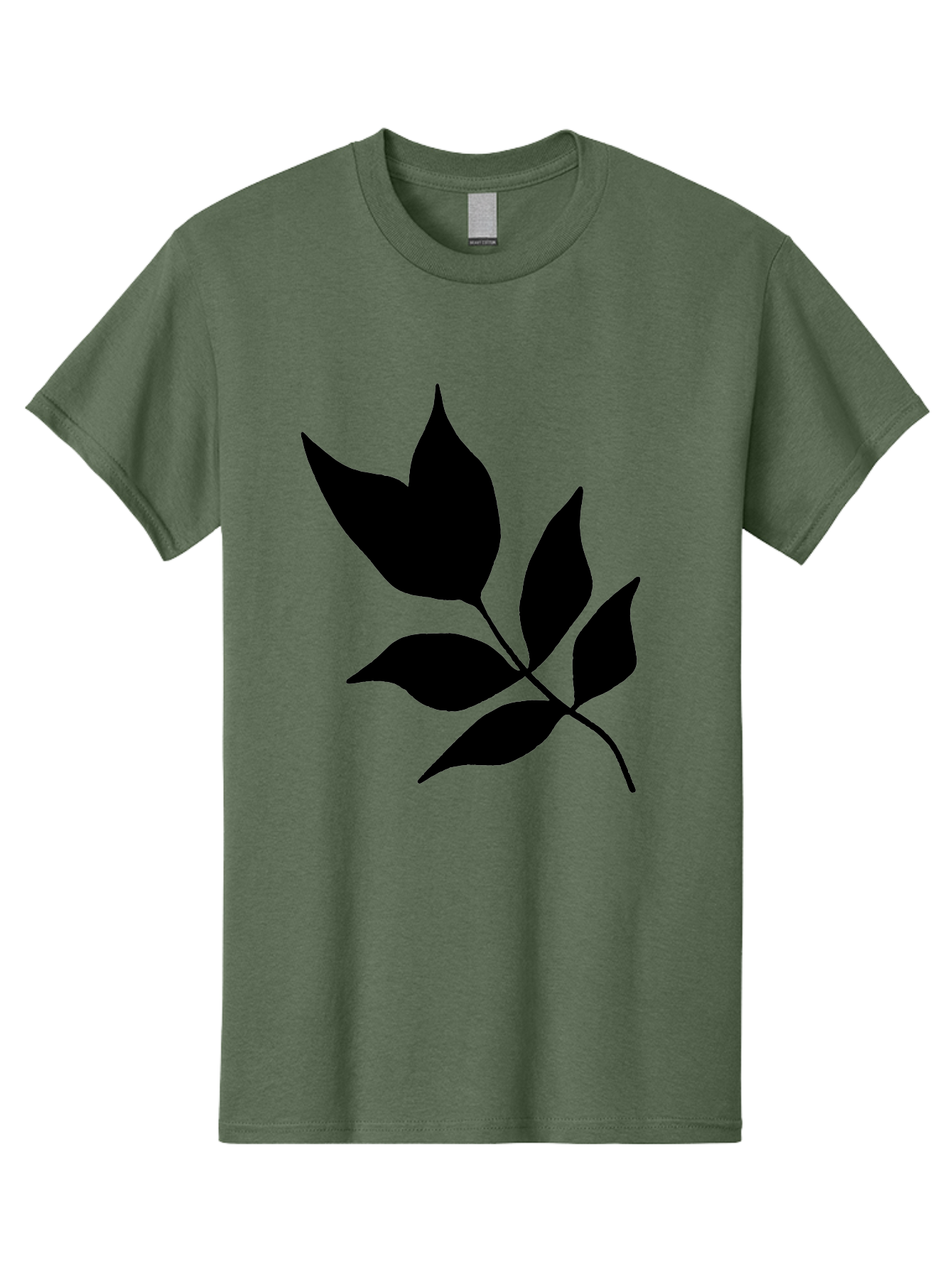 Black-Leaves-4 Men'S Graphic Tee, 100% Cotton, Comfortable Casual Summer Wear, Machine Washable, Black Leaves, Leaf Silhouette, Minimalist Design, Simple Graphics, Plant Illustration, Leaf Shape, Graphic Element -  Aaa383