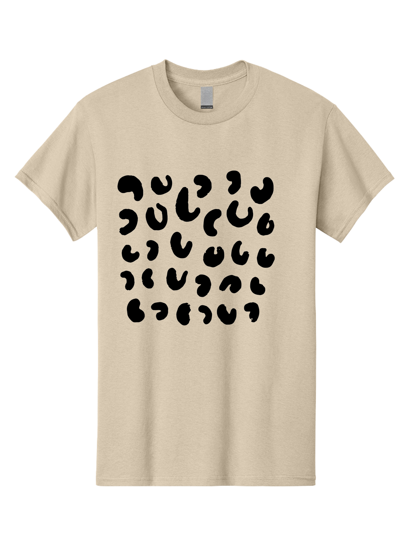 Black-Leopard-Spots Men'S Graphic Tee, 100% Cotton, Comfortable Casual Summer Wear, Machine Washable, Black Qr Code, Abstract Design, Modern Pattern, Digital Scan, Futuristic Artwork, Tech Graphic, Unique Code -  Aaa385