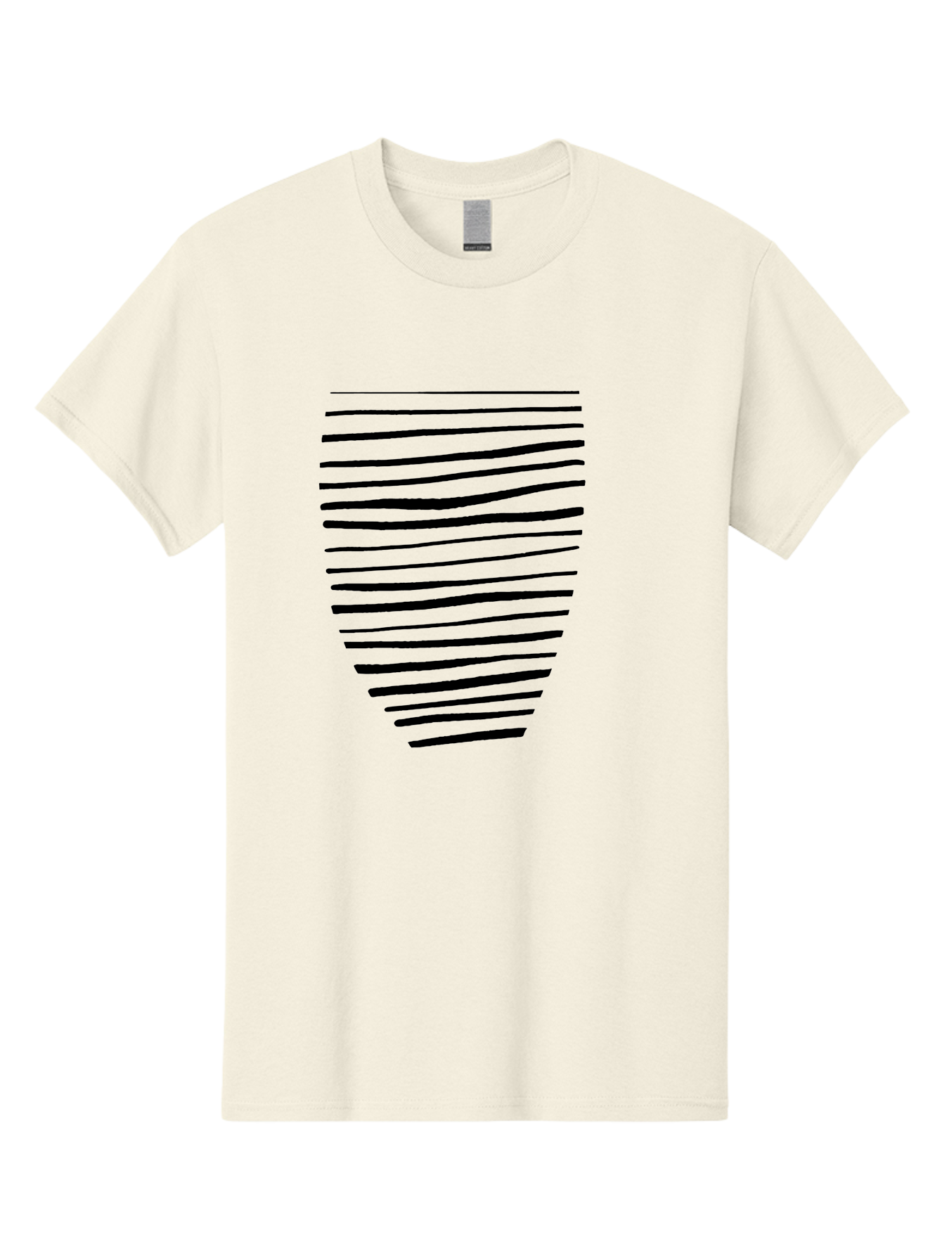 Black-Lines Men'S Graphic Tee, 100% Cotton, Comfortable Casual Summer Wear, Machine Washable, Black Lines, Modern Art, Abstract Design, Graphic Pattern, Digital Illustration, Minimalist Style, Simple Shapes, Contemporary Artwork -  Aaa386