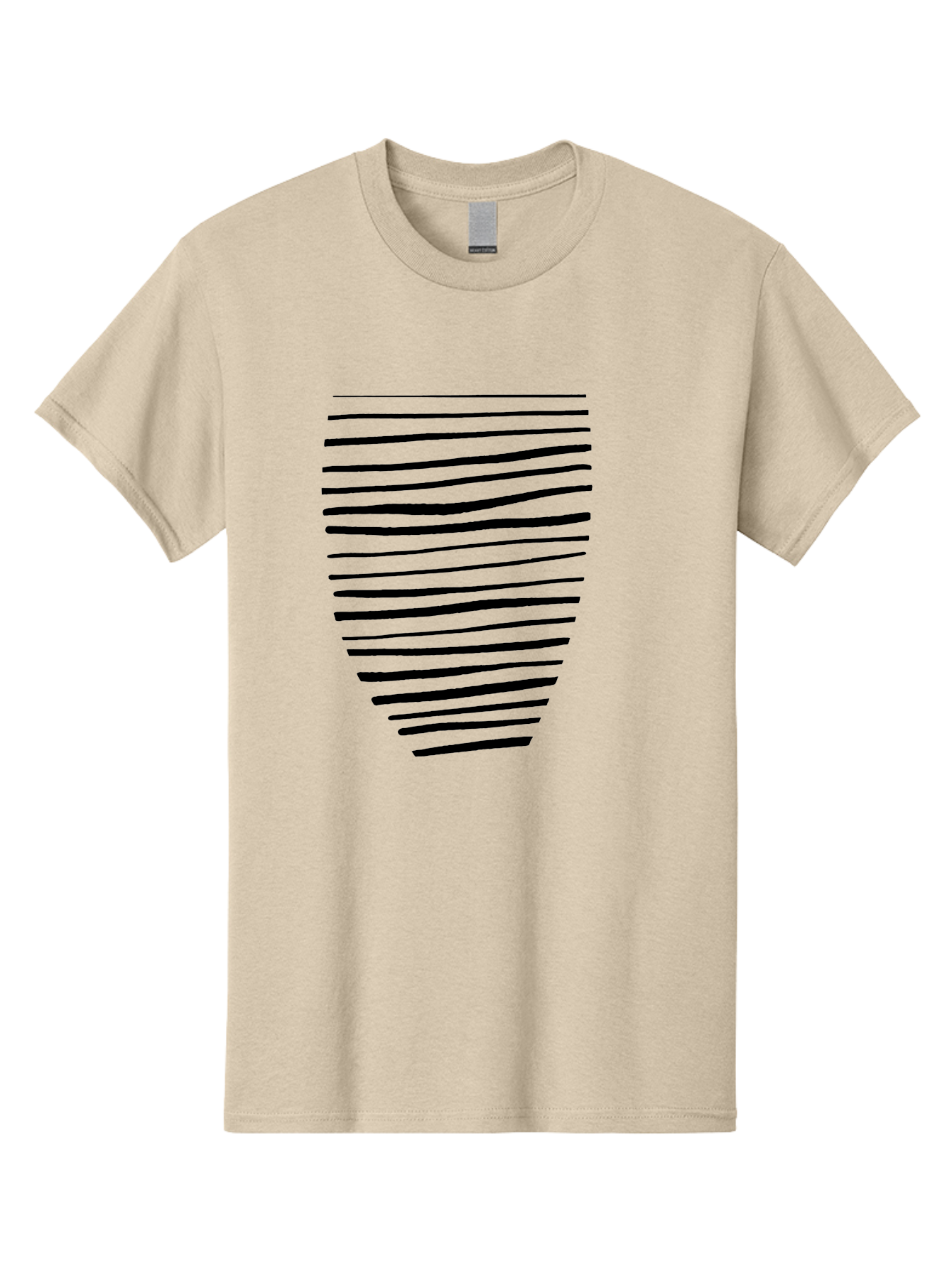 Black-Lines Men'S Graphic Tee, 100% Cotton, Comfortable Casual Summer Wear, Machine Washable, Black Lines, Modern Art, Abstract Design, Graphic Pattern, Digital Illustration, Minimalist Style, Simple Shapes, Contemporary Artwork -  Aaa386