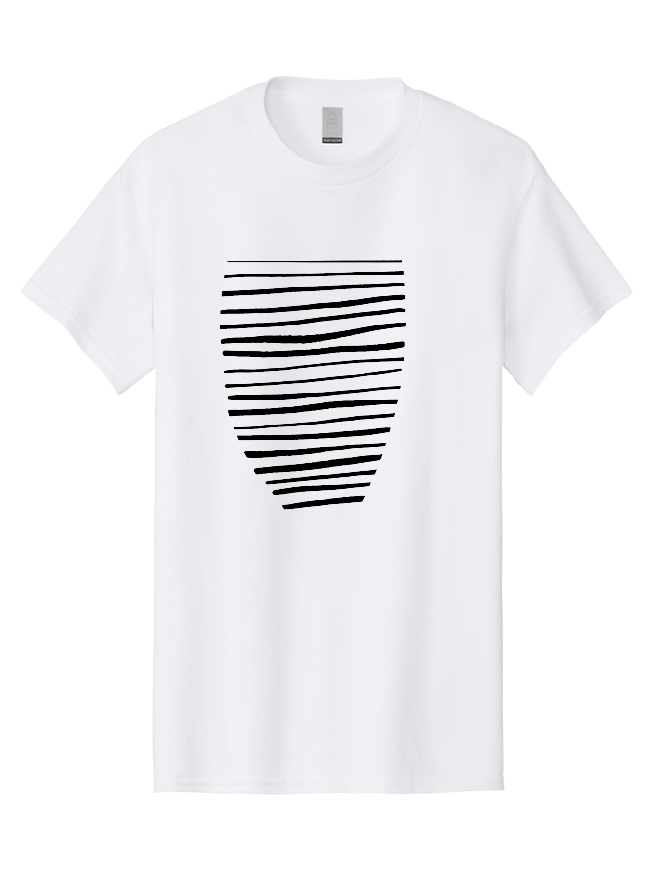 Black-Lines Men'S Graphic Tee, 100% Cotton, Comfortable Casual Summer Wear, Machine Washable, Black Lines, Modern Art, Abstract Design, Graphic Pattern, Digital Illustration, Minimalist Style, Simple Shapes, Contemporary Artwork -  Aaa386