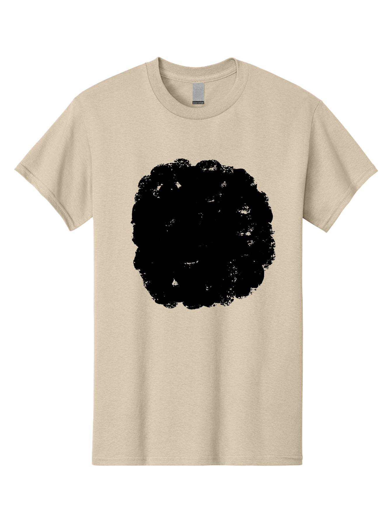 Black-Paint-Splash Men'S Graphic Tee, 100% Cotton, Comfortable Casual Summer Wear, Machine Washable, Abstract Art, Black Shape, Green Background, Digital Illustration, Modern Design, Artistic Expression, Creative Graphics -  Aaa388