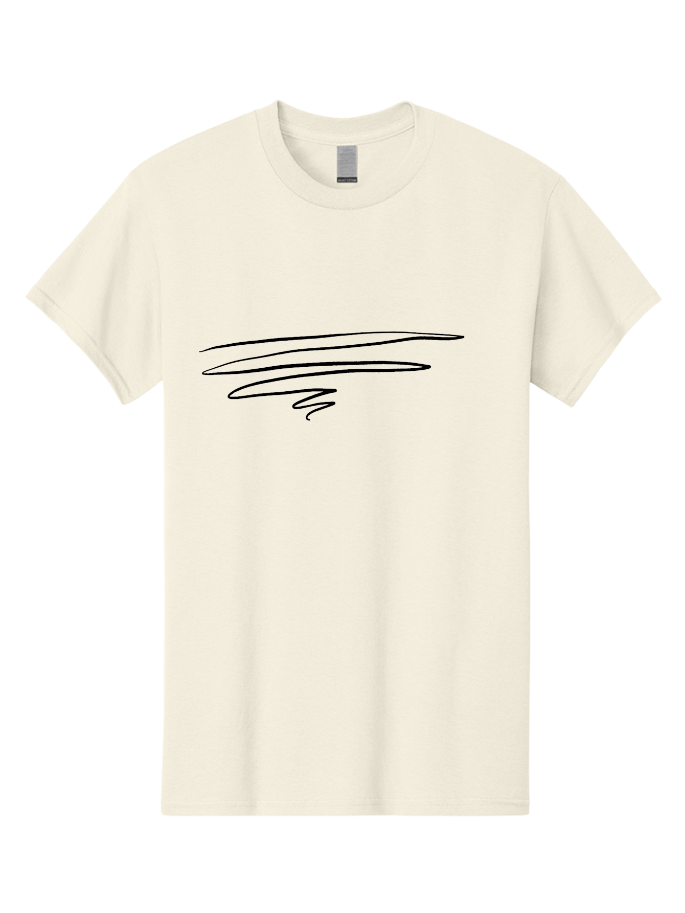 Black-Scribble Men'S Graphic Tee, 100% Cotton, Comfortable Casual Summer Wear, Machine Washable, Black Scribble, Abstract Art, Hand Drawn Design, Dynamic Lines, Modern Graphic, Artistic Expression, Simple Yet Bold -  Aaa391