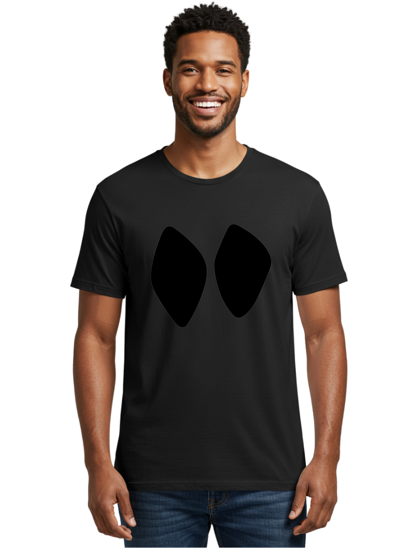 Black-Shapes Men'S Graphic Tee, 100% Cotton, Comfortable Casual Summer Wear, Machine Washable, Guitar Picks, Music Accessories, Black Guitar Picks, Music Equipment, Guitar Gear, Pick Design -  Aaa394