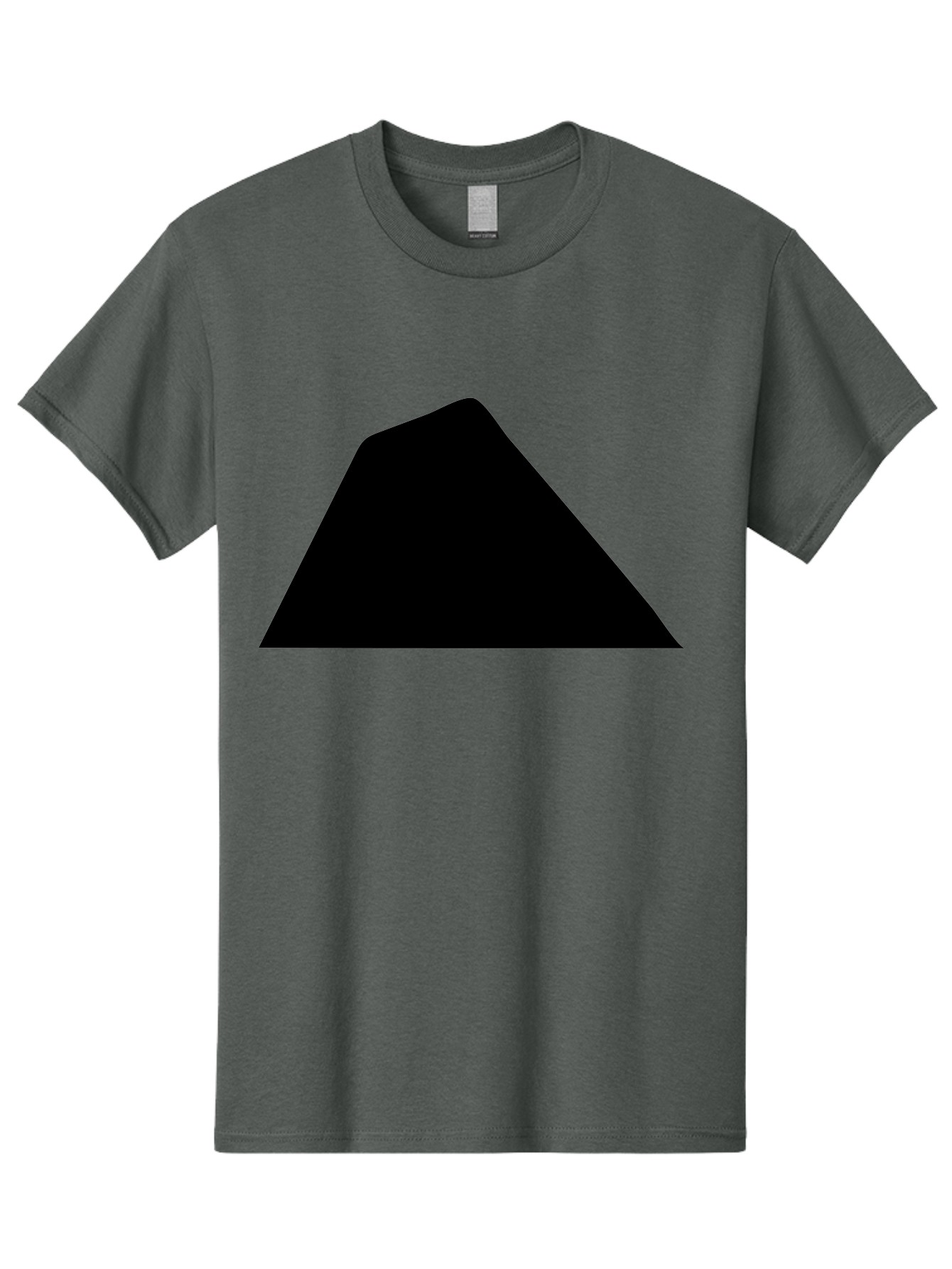 Black-Trapezoid Men'S Graphic Tee, 100% Cotton, Comfortable Casual Summer Wear, Machine Washable, Triangle Shape, Geometric Figure, Abstract Design, Simple Shape, Minimalist Art, Bold Graphic, Modern Icon, Graphic Element -  Aaa397