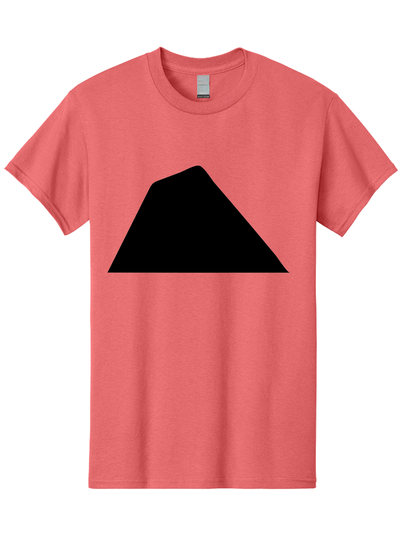 Black-Trapezoid Men'S Graphic Tee, 100% Cotton, Comfortable Casual Summer Wear, Machine Washable, Triangle Shape, Geometric Figure, Abstract Design, Simple Shape, Minimalist Art, Bold Graphic, Modern Icon, Graphic Element -  Aaa397