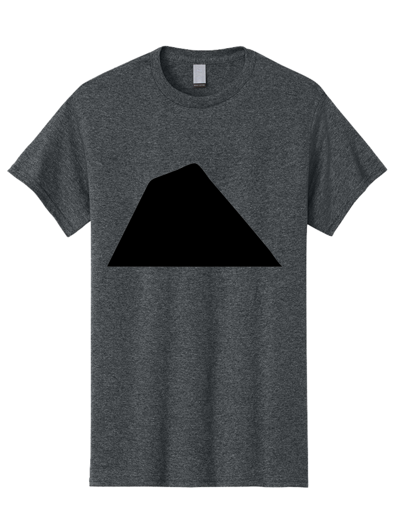 Black-Trapezoid Men'S Graphic Tee, 100% Cotton, Comfortable Casual Summer Wear, Machine Washable, Triangle Shape, Geometric Figure, Abstract Design, Simple Shape, Minimalist Art, Bold Graphic, Modern Icon, Graphic Element -  Aaa397