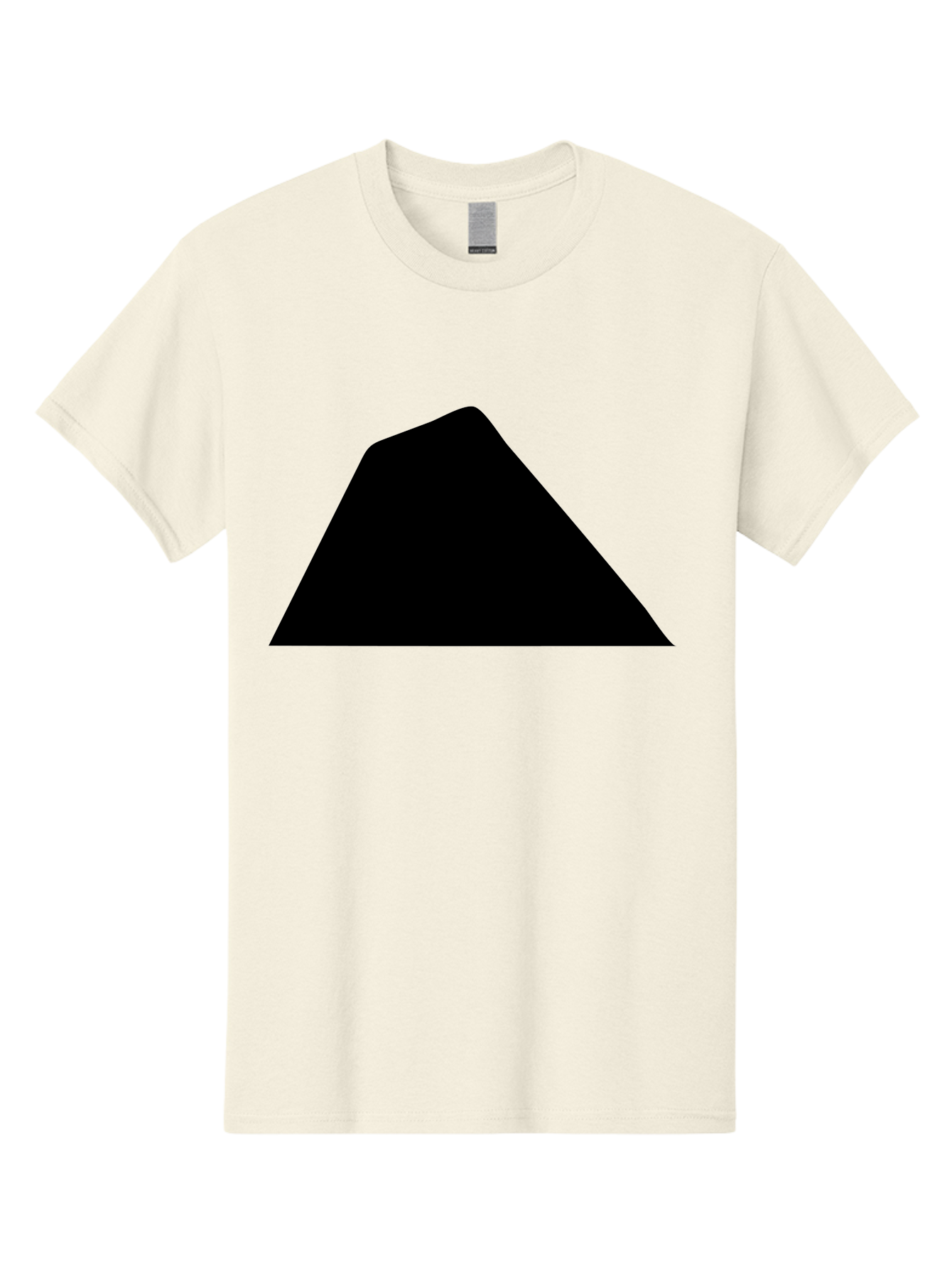 Black-Trapezoid Men'S Graphic Tee, 100% Cotton, Comfortable Casual Summer Wear, Machine Washable, Triangle Shape, Geometric Figure, Abstract Design, Simple Shape, Minimalist Art, Bold Graphic, Modern Icon, Graphic Element -  Aaa397