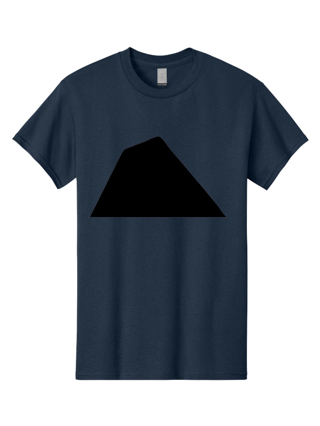 Black-Trapezoid Men'S Graphic Tee, 100% Cotton, Comfortable Casual Summer Wear, Machine Washable, Triangle Shape, Geometric Figure, Abstract Design, Simple Shape, Minimalist Art, Bold Graphic, Modern Icon, Graphic Element -  Aaa397