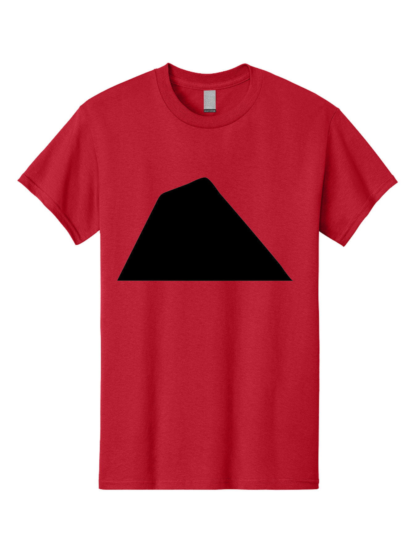 Black-Trapezoid Men'S Graphic Tee, 100% Cotton, Comfortable Casual Summer Wear, Machine Washable, Triangle Shape, Geometric Figure, Abstract Design, Simple Shape, Minimalist Art, Bold Graphic, Modern Icon, Graphic Element -  Aaa397