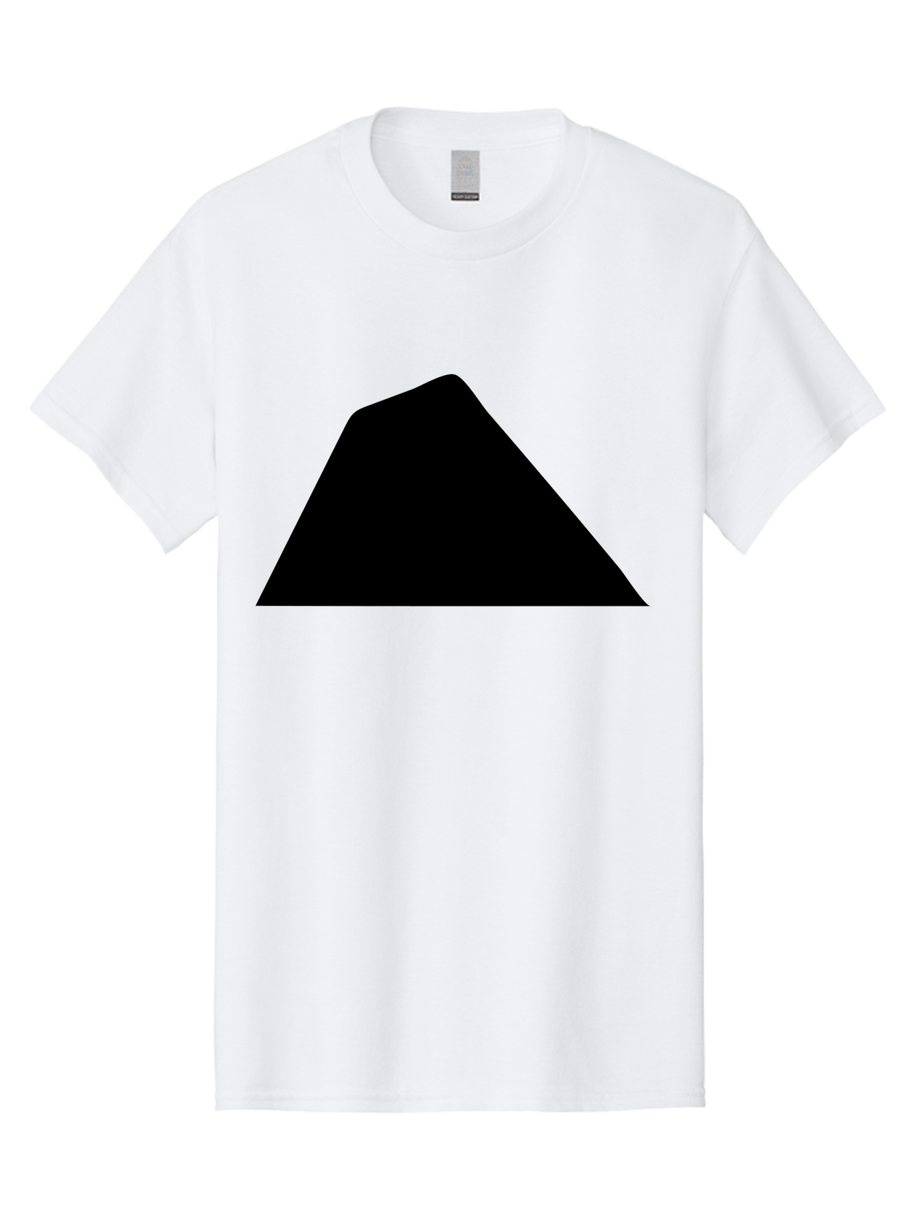 Black-Trapezoid Men'S Graphic Tee, 100% Cotton, Comfortable Casual Summer Wear, Machine Washable, Triangle Shape, Geometric Figure, Abstract Design, Simple Shape, Minimalist Art, Bold Graphic, Modern Icon, Graphic Element -  Aaa397