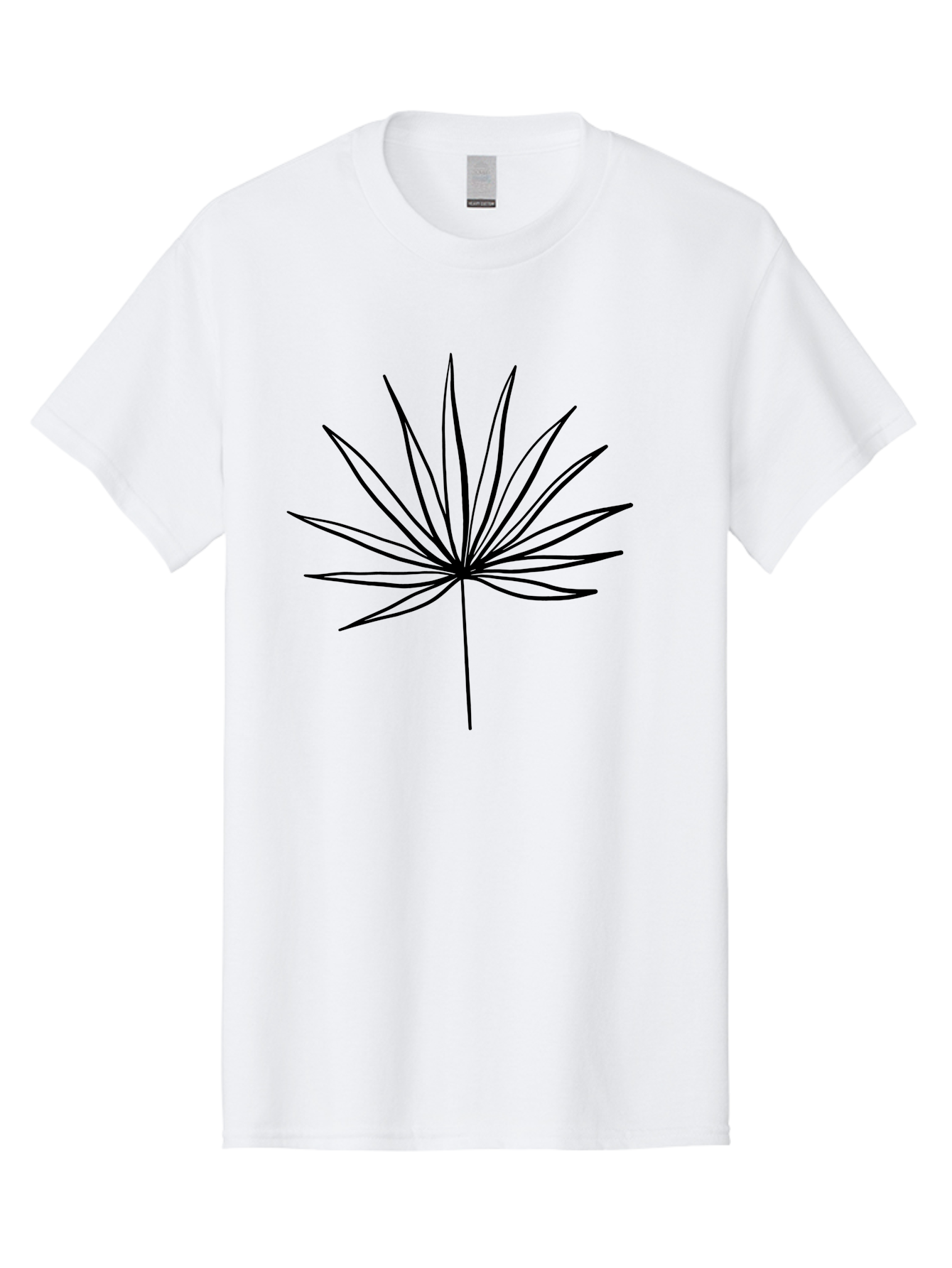 Cannabis-Leaf-1 Men'S Graphic Tee, 100% Cotton, Comfortable Casual Summer Wear, Machine Washable, Marijuana Leaf, Cannabis Symbol, Black Silhouette, Minimalist Design, Simple Graphics, Leafy Pattern, Modern Illustration, Sleek Lines -  Aaa406