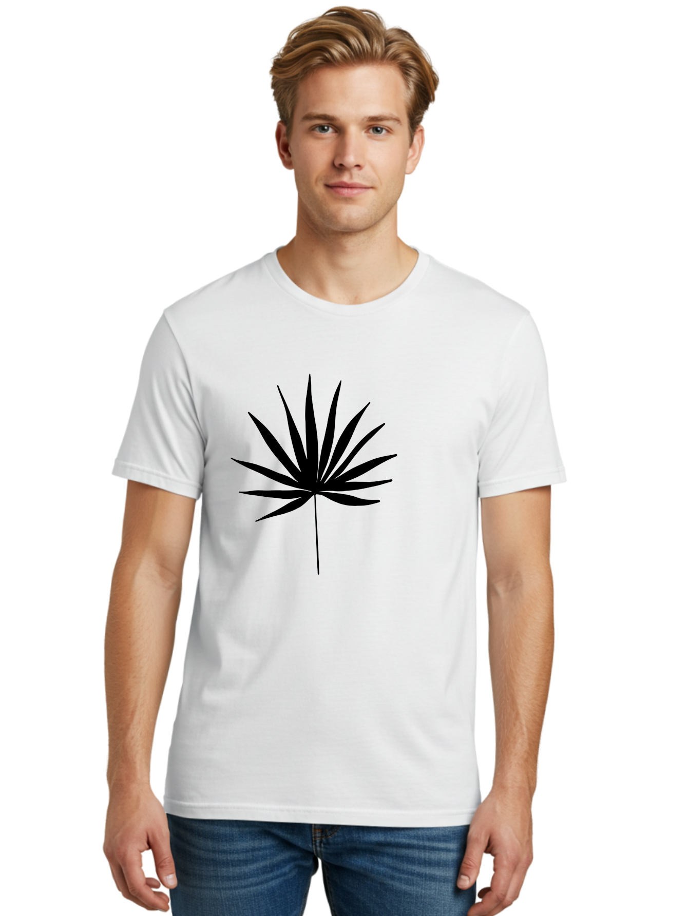 Cannabis-Leaf-4 Men'S Graphic Tee, 100% Cotton, Comfortable Casual Summer Wear, Machine Washable, Cannabis Leaf Silhouette, Marijuana Leaf Icon, Black Cannabis Symbol, Leafy Graphic Design, Cannabis Culture, Pot Leaf Artwork, -  Aaa409