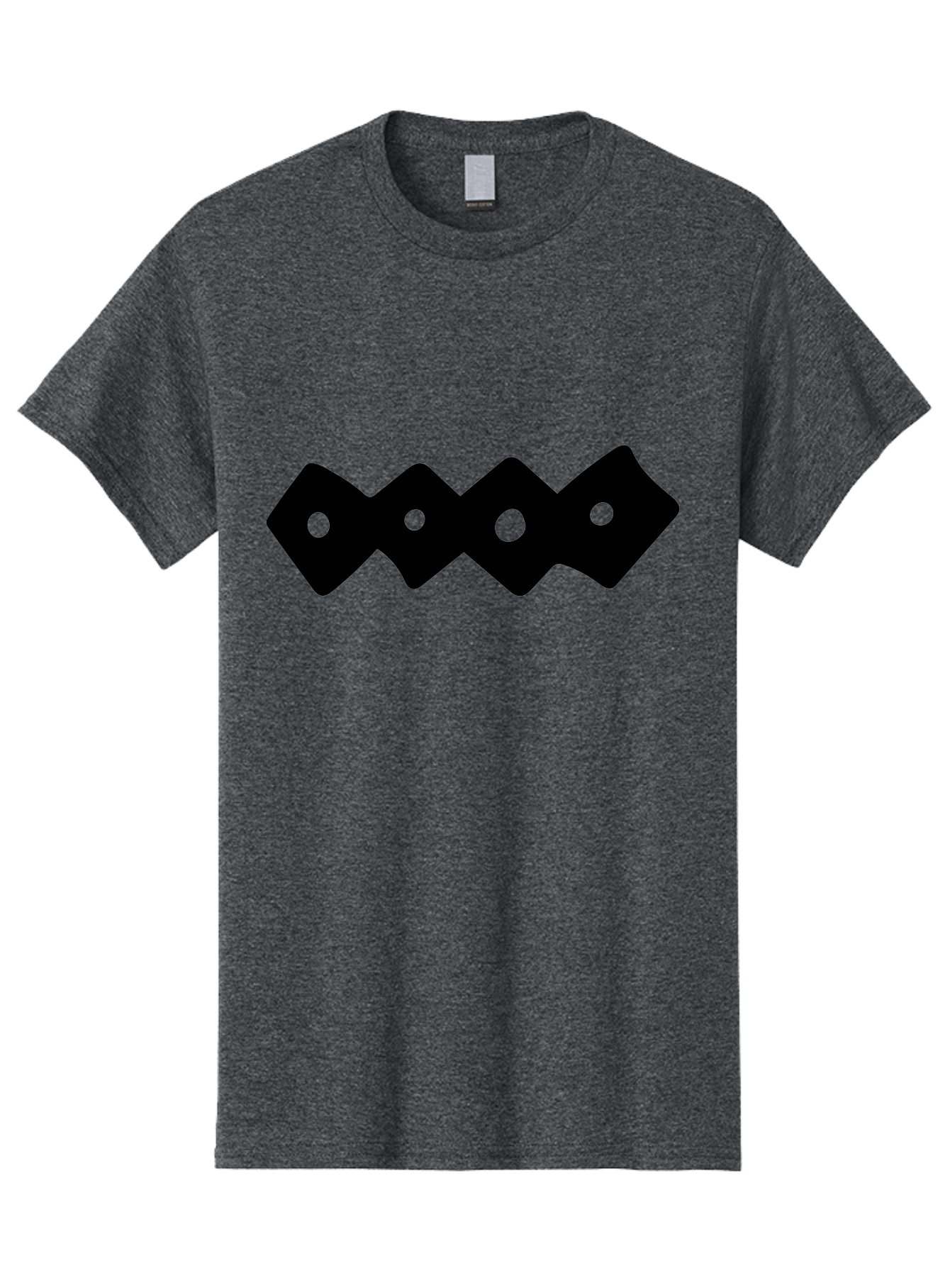 Chain-Links Men'S Graphic Tee, 100% Cotton, Comfortable Casual Summer Wear, Machine Washable, Black Logo Design, Minimalist Branding, Circular Elements, Modern Graphic Design, Abstract Symbol, Corporate Identity -  Aaa411
