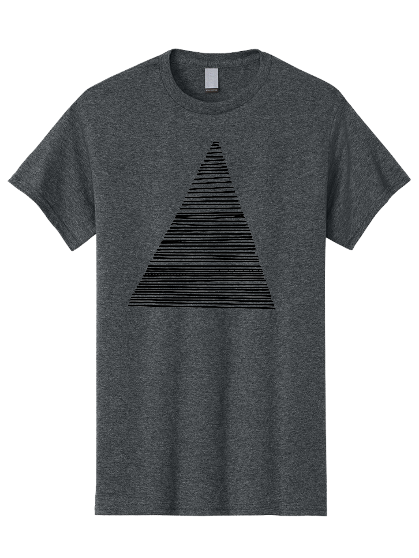 Christmas-Tree-1 Men'S Graphic Tee, 100% Cotton, Comfortable Casual Summer Wear, Machine Washable, Christmas Tree Illustration, Black Lines, Geometric Shape, Festive Design, Minimalist Art, Holiday Decoration, Simple Graphics -  Aaa412