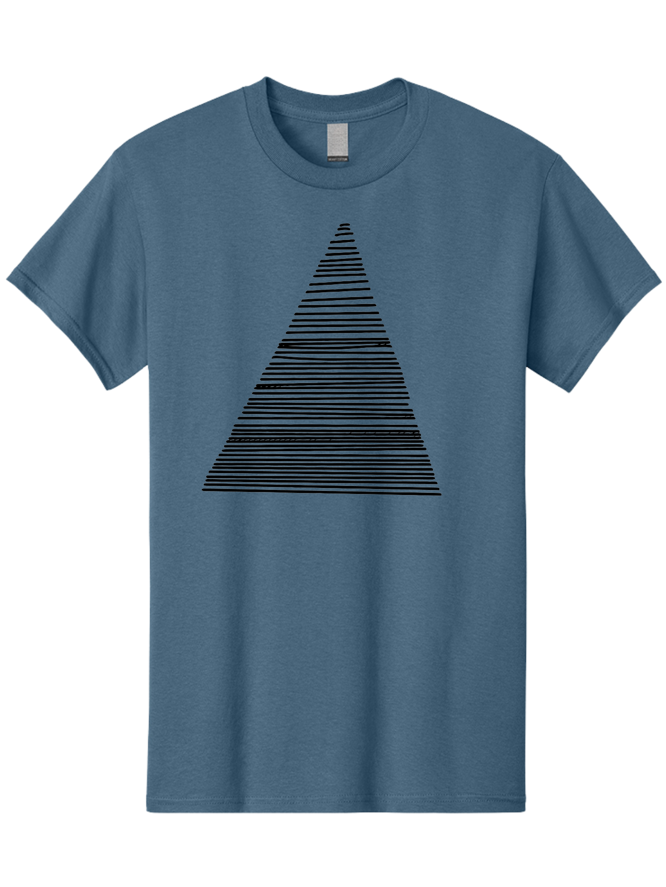 Christmas-Tree-1 Men'S Graphic Tee, 100% Cotton, Comfortable Casual Summer Wear, Machine Washable, Christmas Tree Illustration, Black Lines, Geometric Shape, Festive Design, Minimalist Art, Holiday Decoration, Simple Graphics -  Aaa412