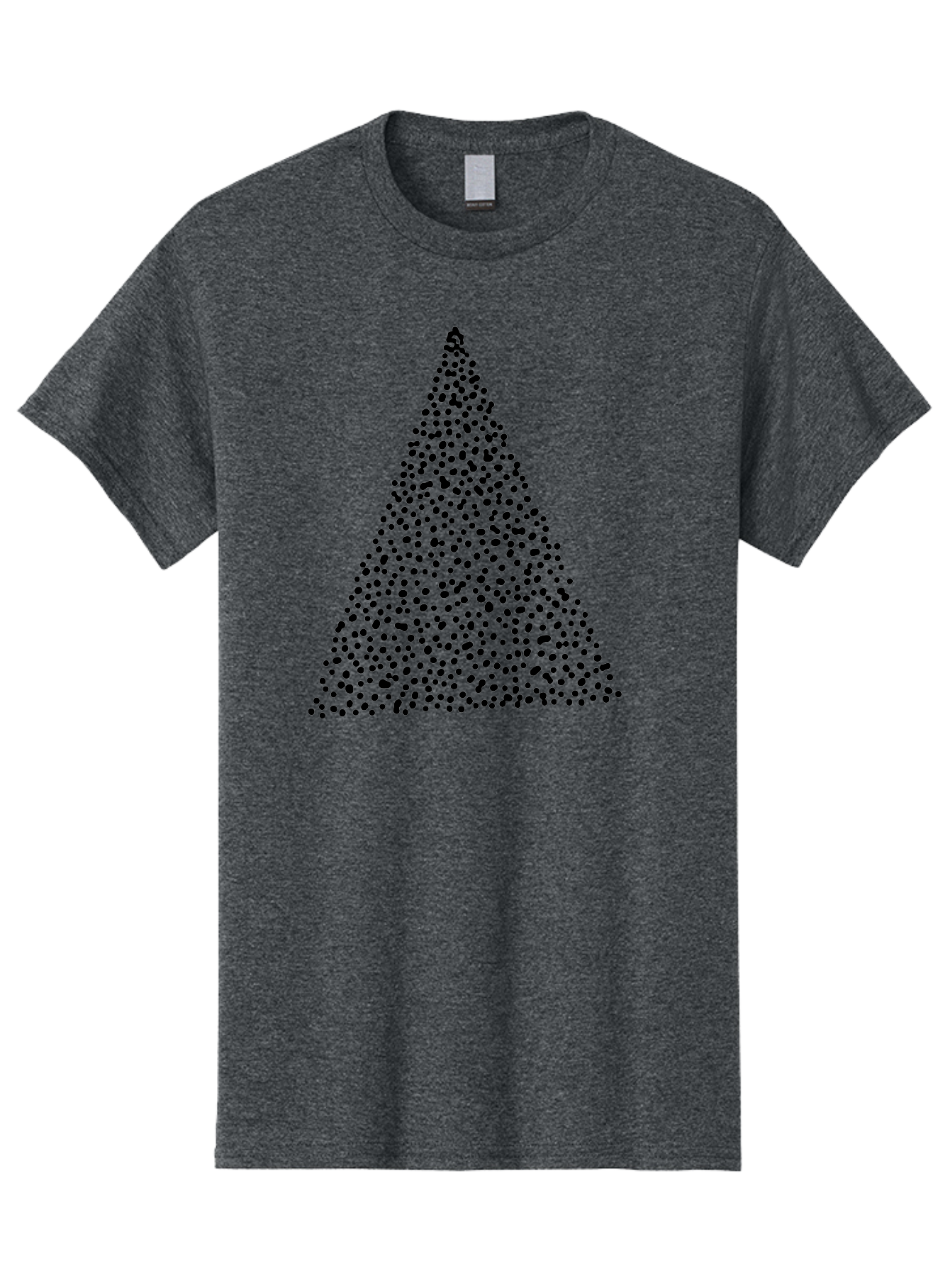 Christmas-Tree Men'S Graphic Tee, 100% Cotton, Comfortable Casual Summer Wear, Machine Washable, Christmas Tree, Black Dots Design, Festive Decor, Holiday Graphics, Minimalist Christmas, Dot Art -  Aaa413