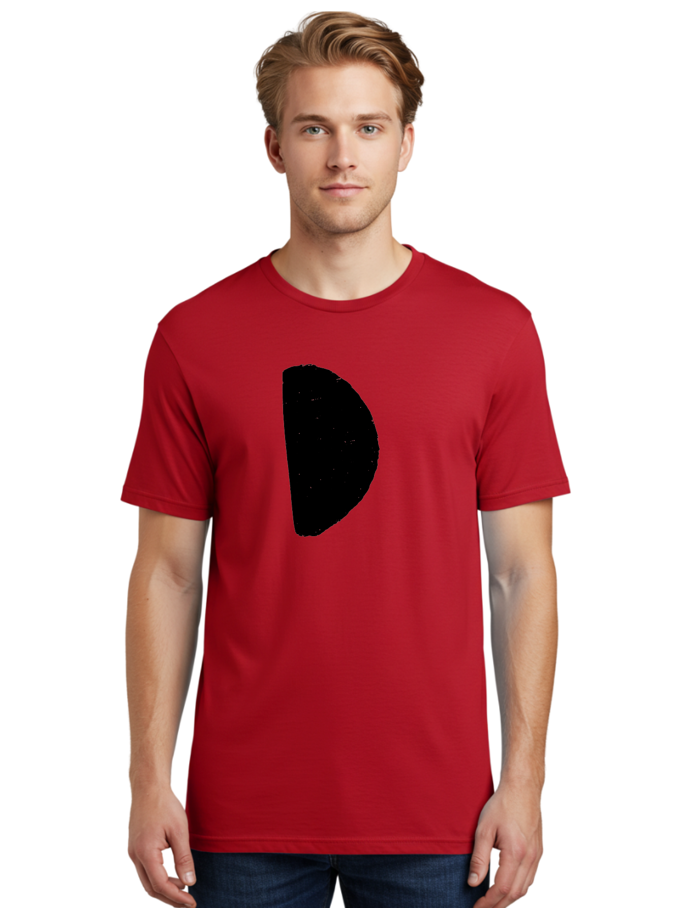 Crescent-Shape Men'S Graphic Tee, 100% Cotton, Comfortable Casual Summer Wear, Machine Washable, Pacman Character, Video Game Icon, Retro Gaming, Classic Arcade, Pixel Art, Gaming Culture, Nostalgia -  Aaa418