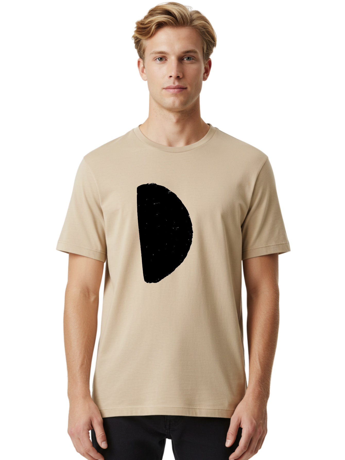 Crescent-Shape Men'S Graphic Tee, 100% Cotton, Comfortable Casual Summer Wear, Machine Washable, Pacman Character, Video Game Icon, Retro Gaming, Classic Arcade, Pixel Art, Gaming Culture, Nostalgia -  Aaa418