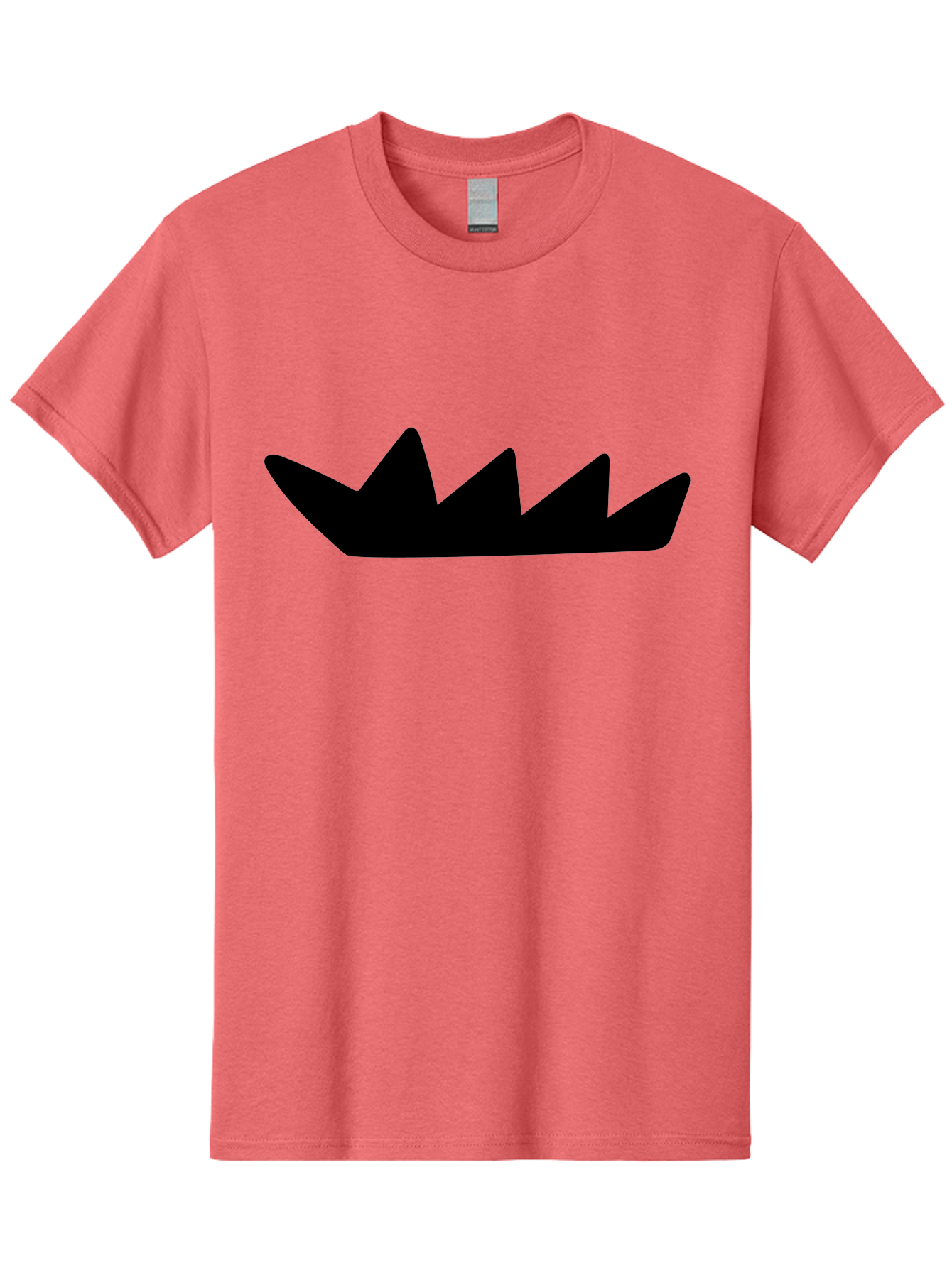 Crown-Icon Men'S Graphic Tee, 100% Cotton, Comfortable Casual Summer Wear, Machine Washable, Black Crown Silhouette, Royal Symbol, Monarch Emblem, Regal Crest, King'S Crown, Royal Icon, Minimalist Design, Vector Graphics -  Aaa419