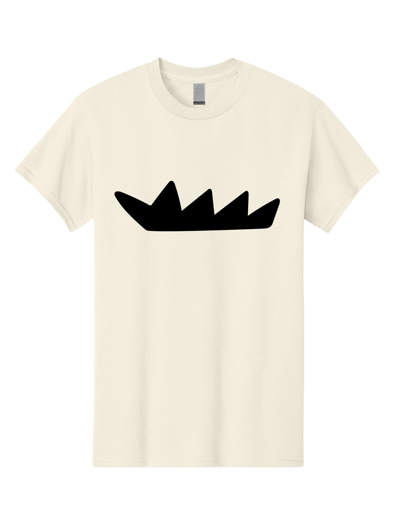 Crown-Icon Men'S Graphic Tee, 100% Cotton, Comfortable Casual Summer Wear, Machine Washable, Black Crown Silhouette, Royal Symbol, Monarch Emblem, Regal Crest, King'S Crown, Royal Icon, Minimalist Design, Vector Graphics -  Aaa419