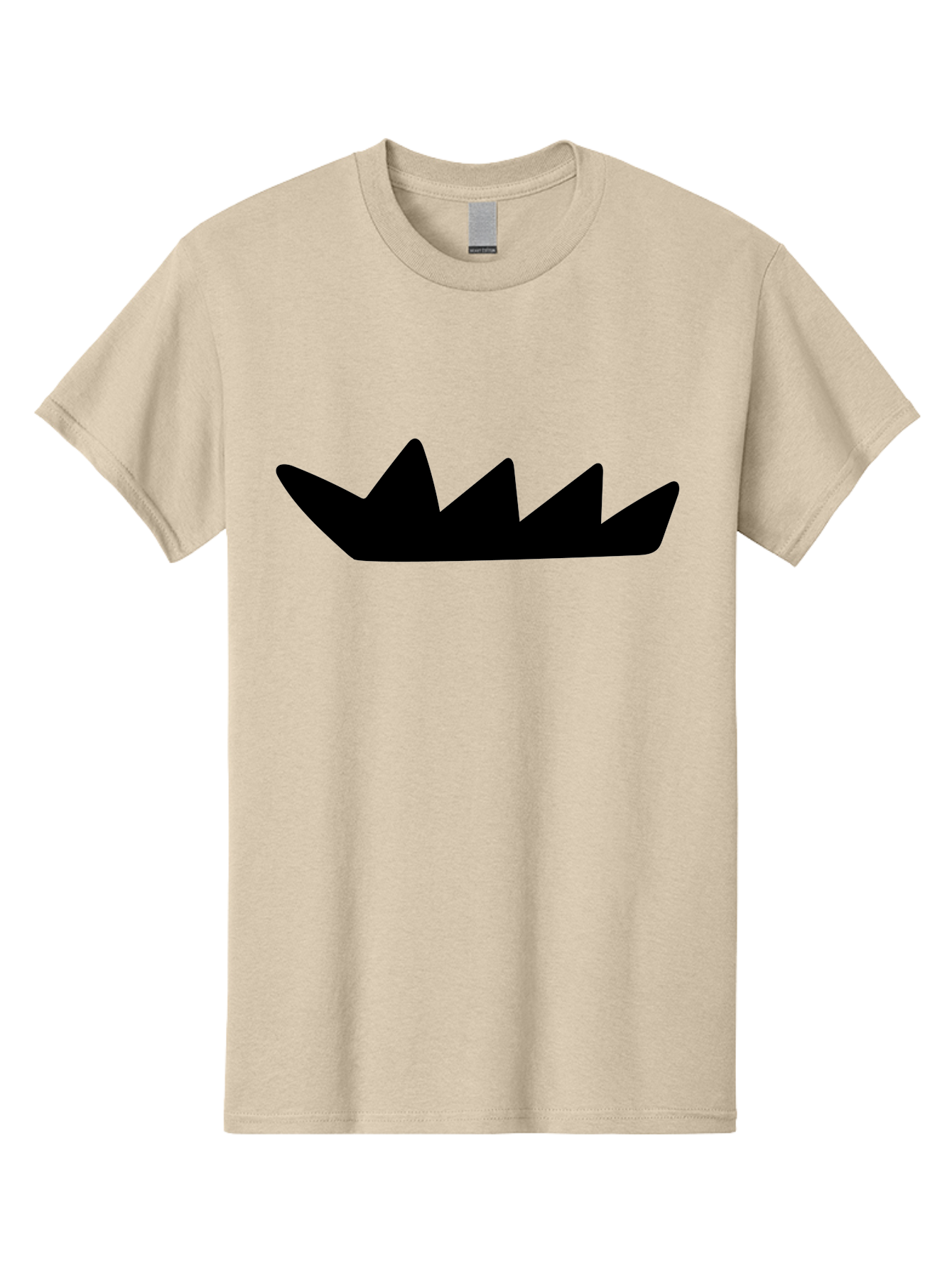 Crown-Icon Men'S Graphic Tee, 100% Cotton, Comfortable Casual Summer Wear, Machine Washable, Black Crown Silhouette, Royal Symbol, Monarch Emblem, Regal Crest, King'S Crown, Royal Icon, Minimalist Design, Vector Graphics -  Aaa419