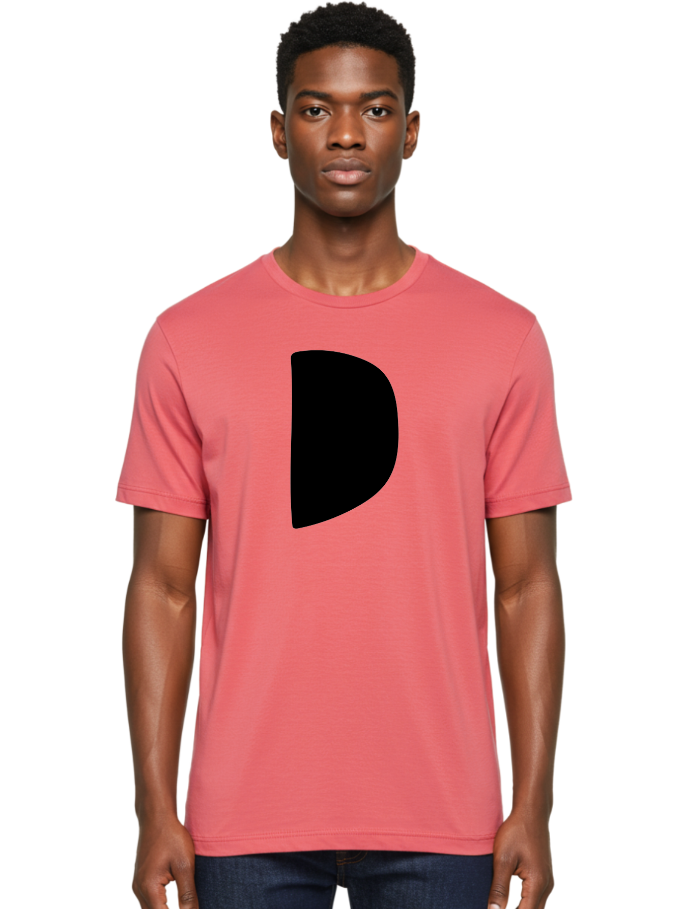 D Men'S Graphic Tee, 100% Cotton, Comfortable Casual Summer Wear, Machine Washable, Modern Typography, Bold Font, Minimalist Design, Sleek Lettering, Simple Shapes, Graphic Design Elements, Abstract Art, Black And Green Color Scheme -  Aaa421