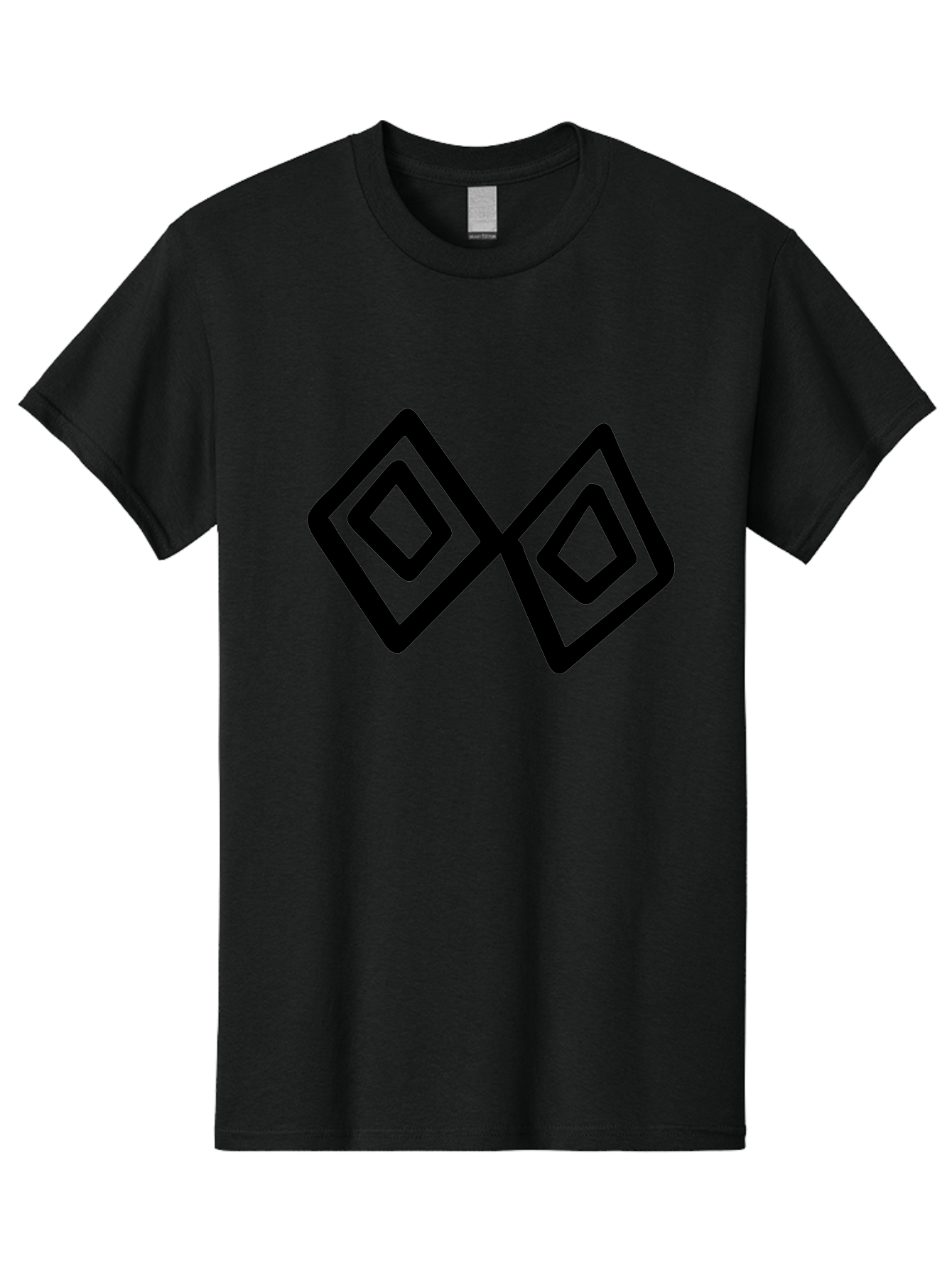 Diamond-Shapes Men'S Graphic Tee, 100% Cotton, Comfortable Casual Summer Wear, Machine Washable, Diamond Shapes, Geometric Design, Black And Green, Logo Design, Modern Graphics, Abstract Art, Symmetrical Shapes, Minimalist Logo -  Aaa423