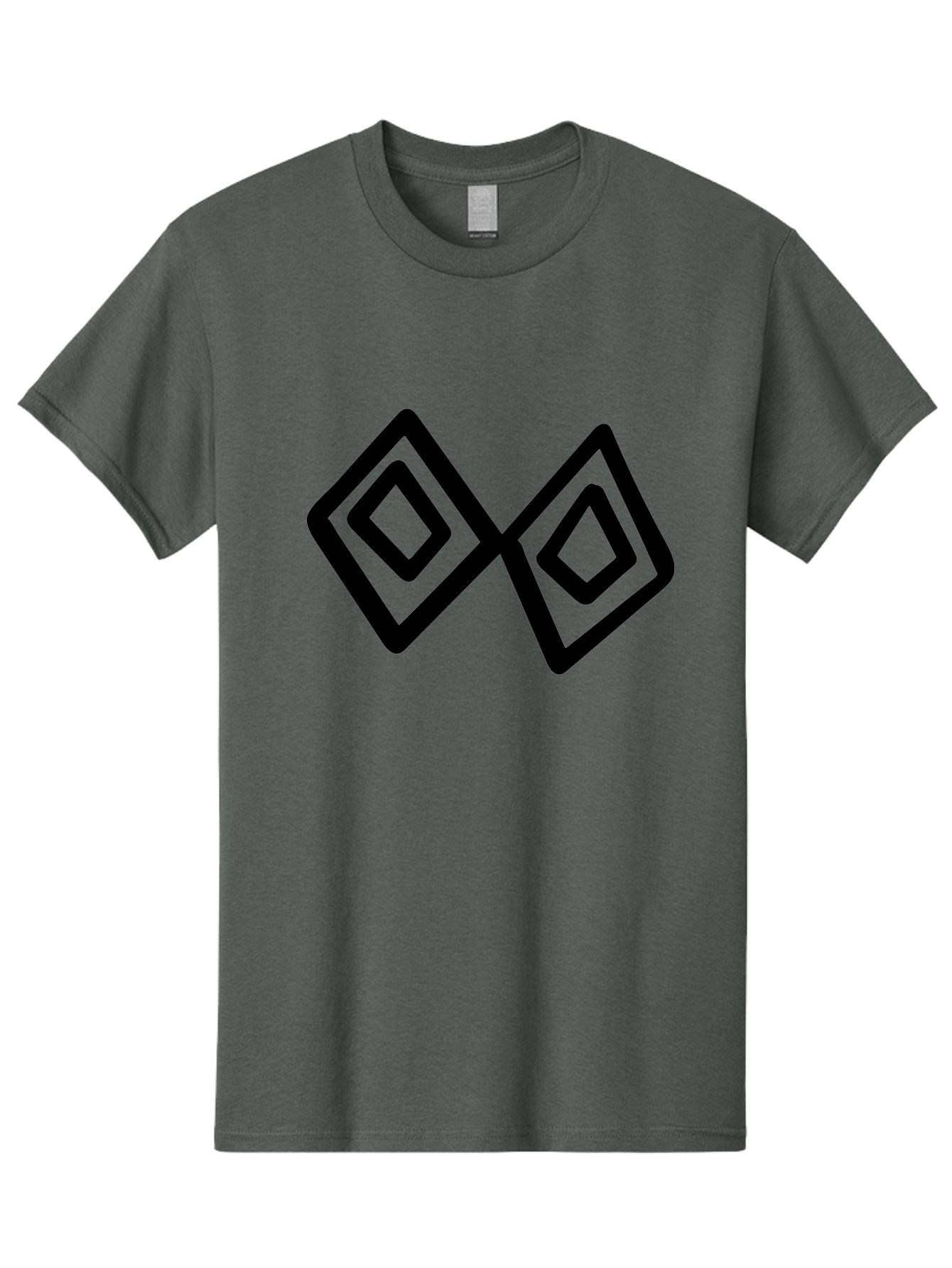 Diamond-Shapes Men'S Graphic Tee, 100% Cotton, Comfortable Casual Summer Wear, Machine Washable, Diamond Shapes, Geometric Design, Black And Green, Logo Design, Modern Graphics, Abstract Art, Symmetrical Shapes, Minimalist Logo -  Aaa423