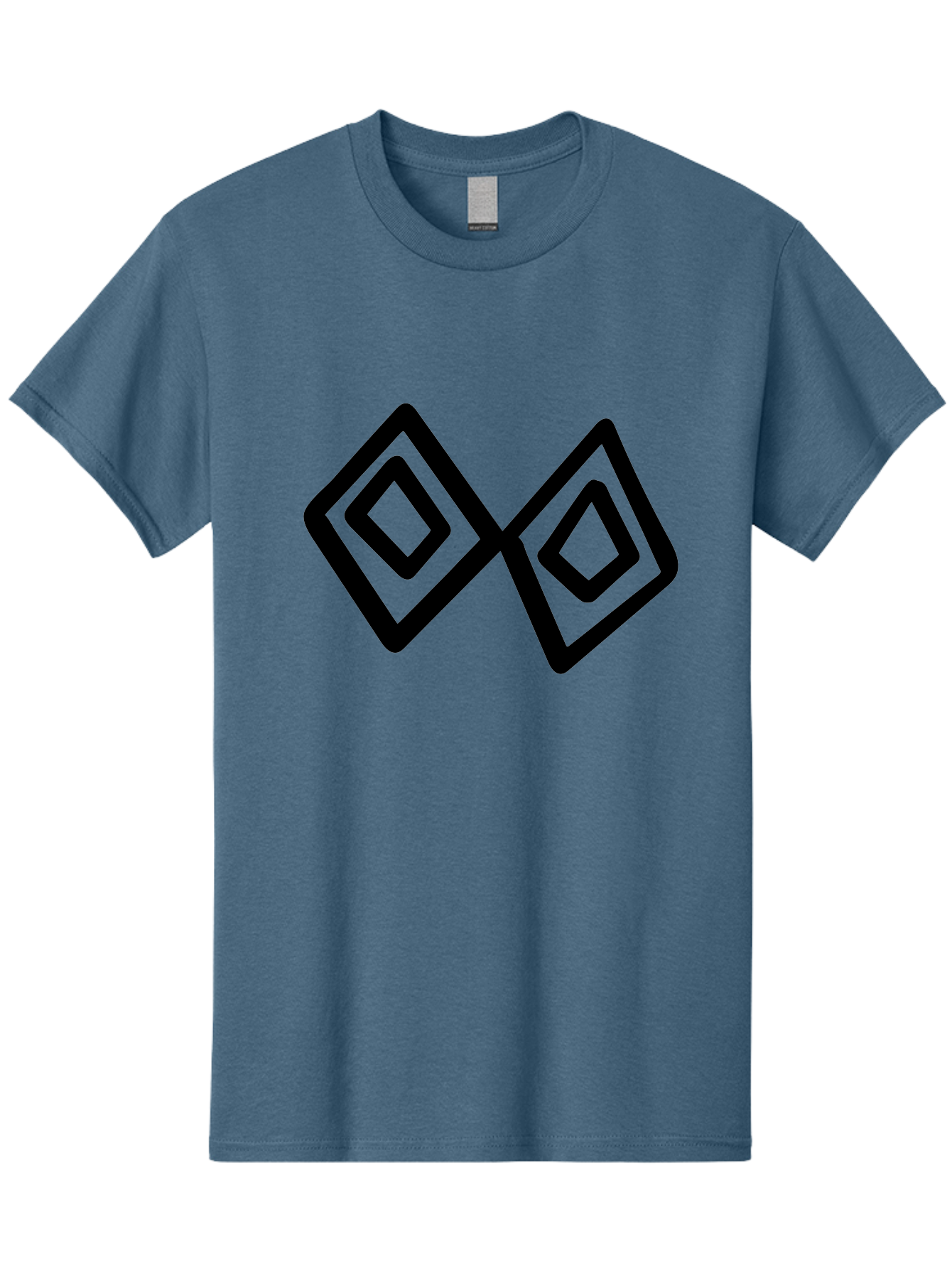 Diamond-Shapes Men'S Graphic Tee, 100% Cotton, Comfortable Casual Summer Wear, Machine Washable, Diamond Shapes, Geometric Design, Black And Green, Logo Design, Modern Graphics, Abstract Art, Symmetrical Shapes, Minimalist Logo -  Aaa423