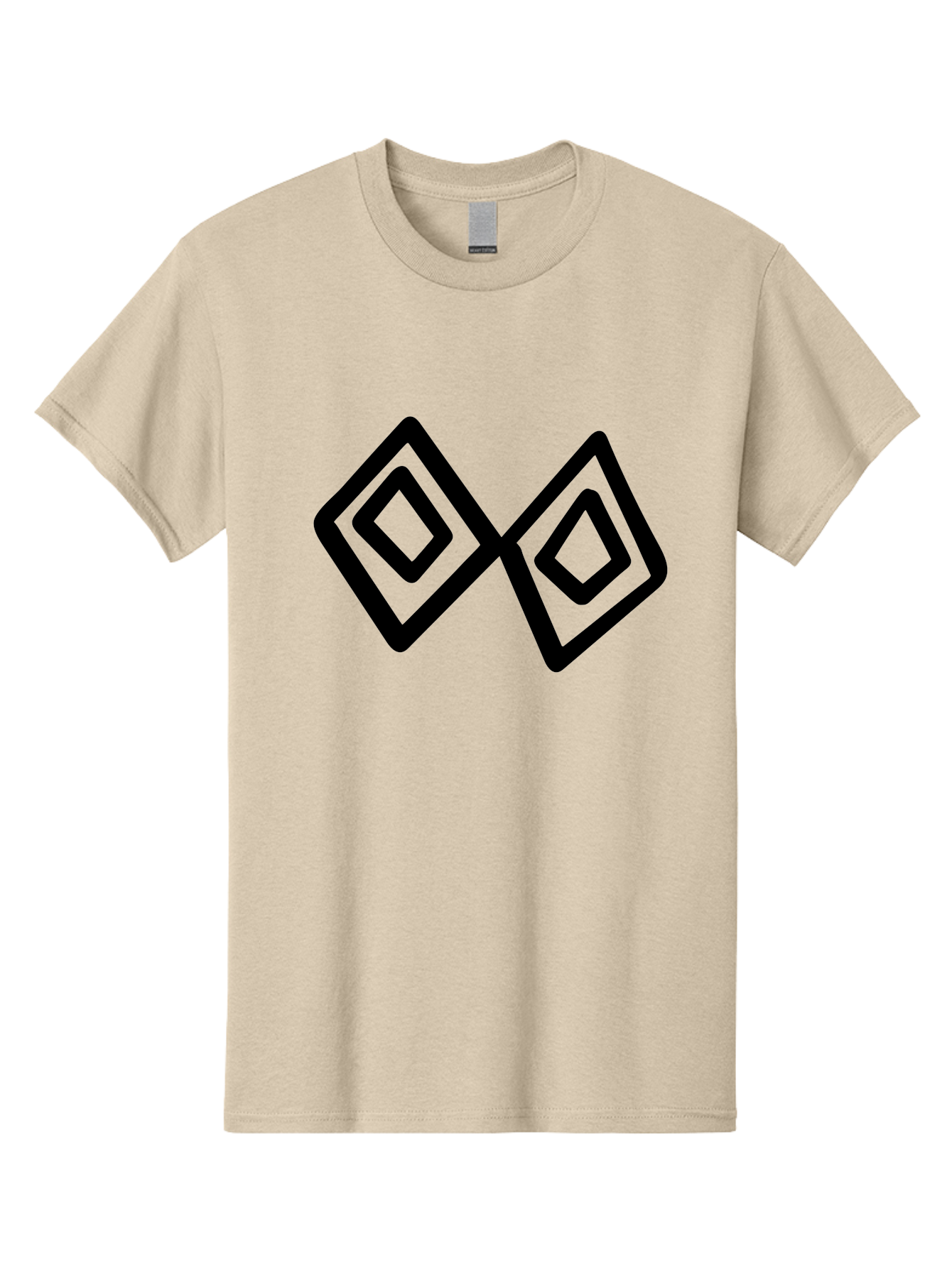 Diamond-Shapes Men'S Graphic Tee, 100% Cotton, Comfortable Casual Summer Wear, Machine Washable, Diamond Shapes, Geometric Design, Black And Green, Logo Design, Modern Graphics, Abstract Art, Symmetrical Shapes, Minimalist Logo -  Aaa423