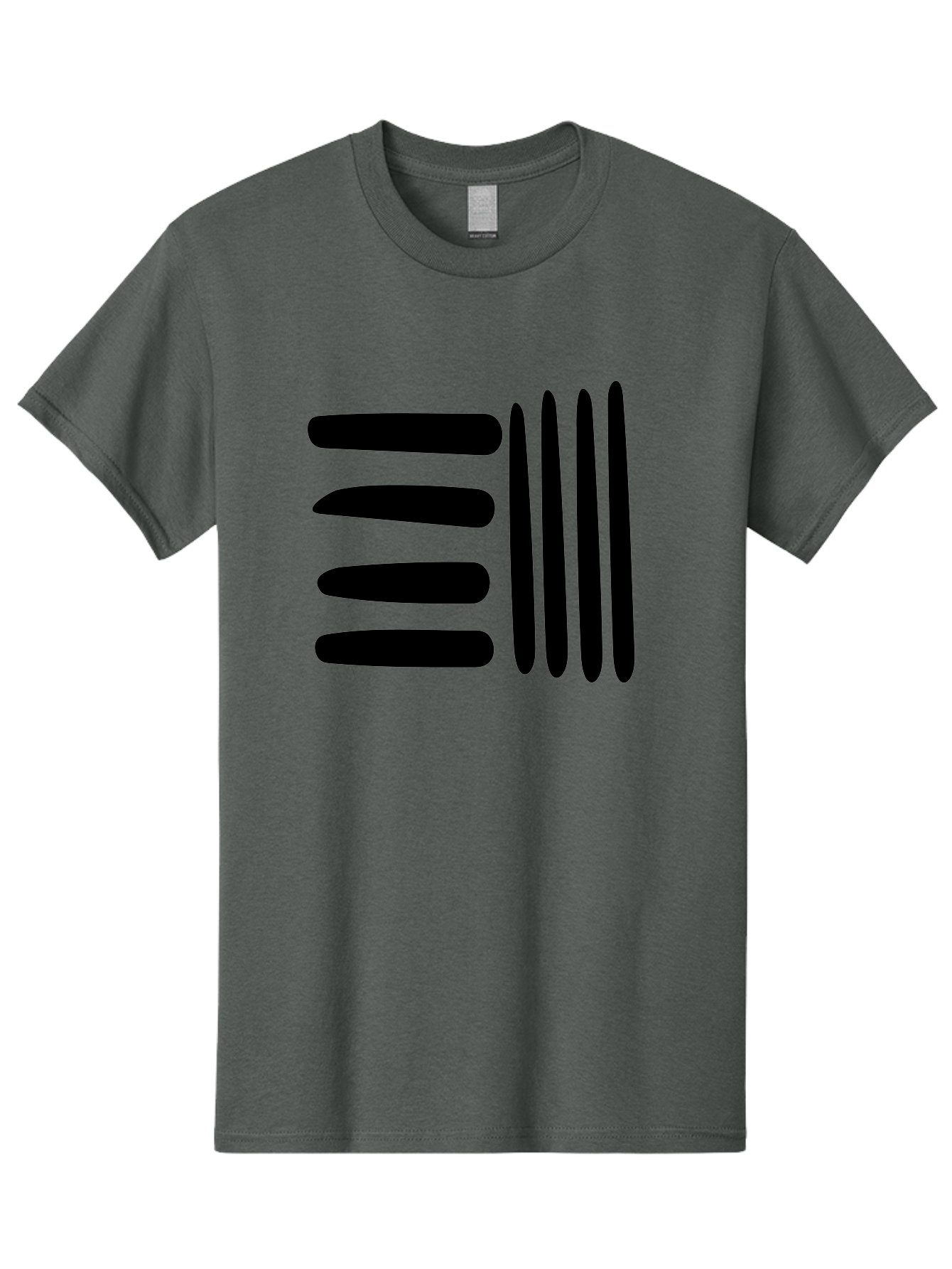 E Men'S Graphic Tee, 100% Cotton, Comfortable Casual Summer Wear, Machine Washable, Equals Sign, Mathematical Symbol, Black And Green, Graphic Design, Modern Art, Simple Shapes, Contrast Colors, Minimalist Style -  Aaa426