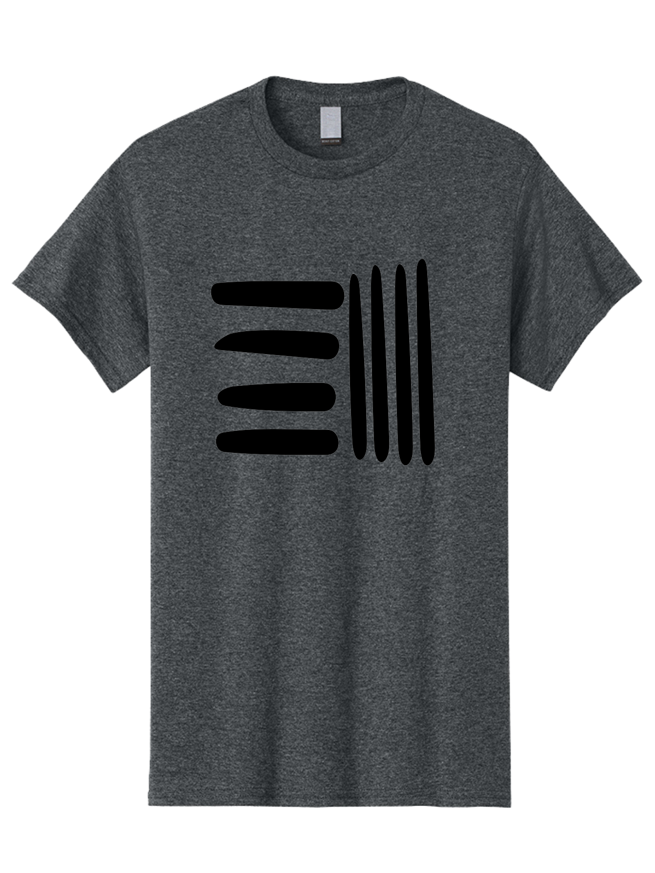 E Men'S Graphic Tee, 100% Cotton, Comfortable Casual Summer Wear, Machine Washable, Equals Sign, Mathematical Symbol, Black And Green, Graphic Design, Modern Art, Simple Shapes, Contrast Colors, Minimalist Style -  Aaa426