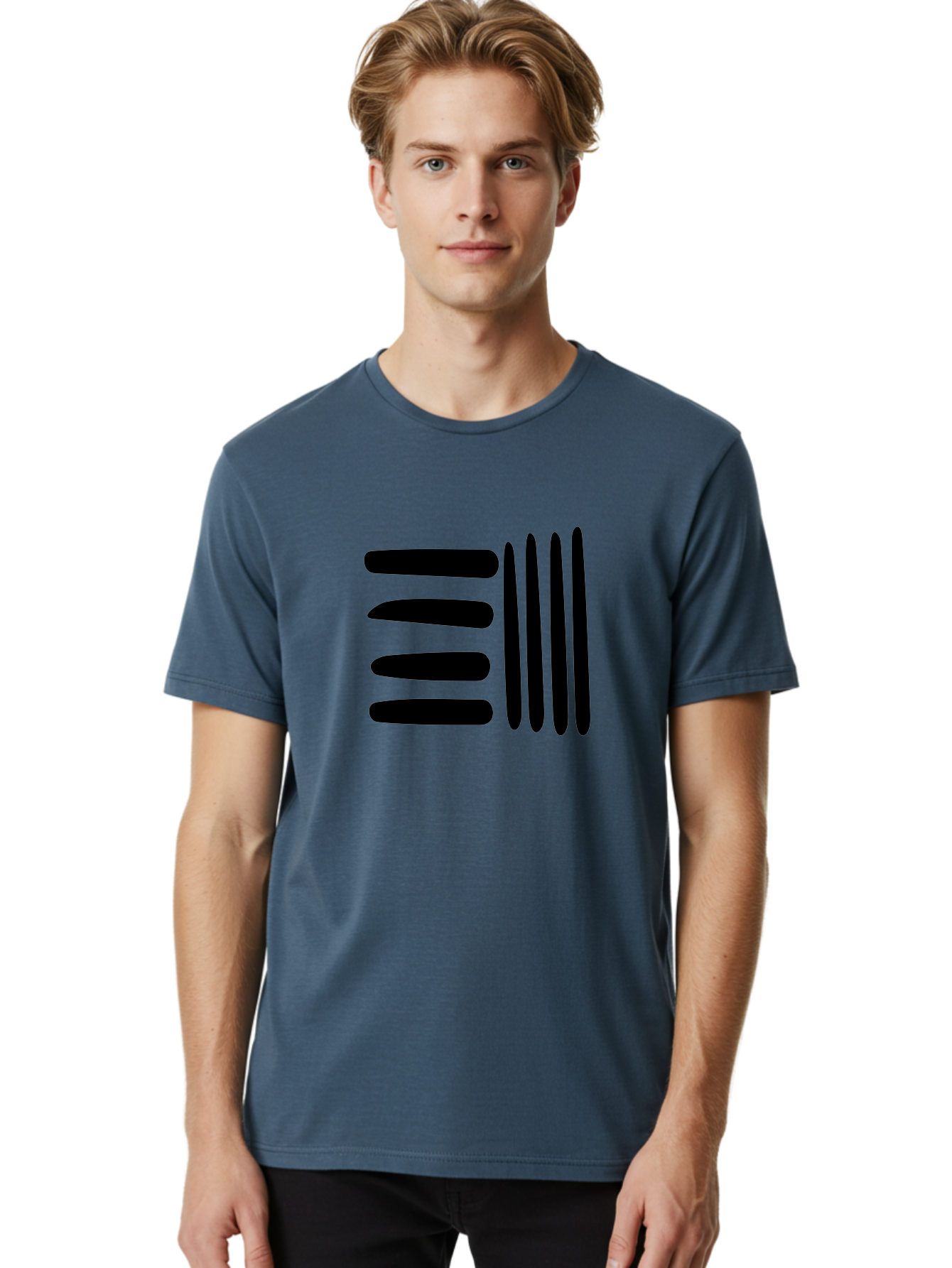 E Men'S Graphic Tee, 100% Cotton, Comfortable Casual Summer Wear, Machine Washable, Equals Sign, Mathematical Symbol, Black And Green, Graphic Design, Modern Art, Simple Shapes, Contrast Colors, Minimalist Style -  Aaa426