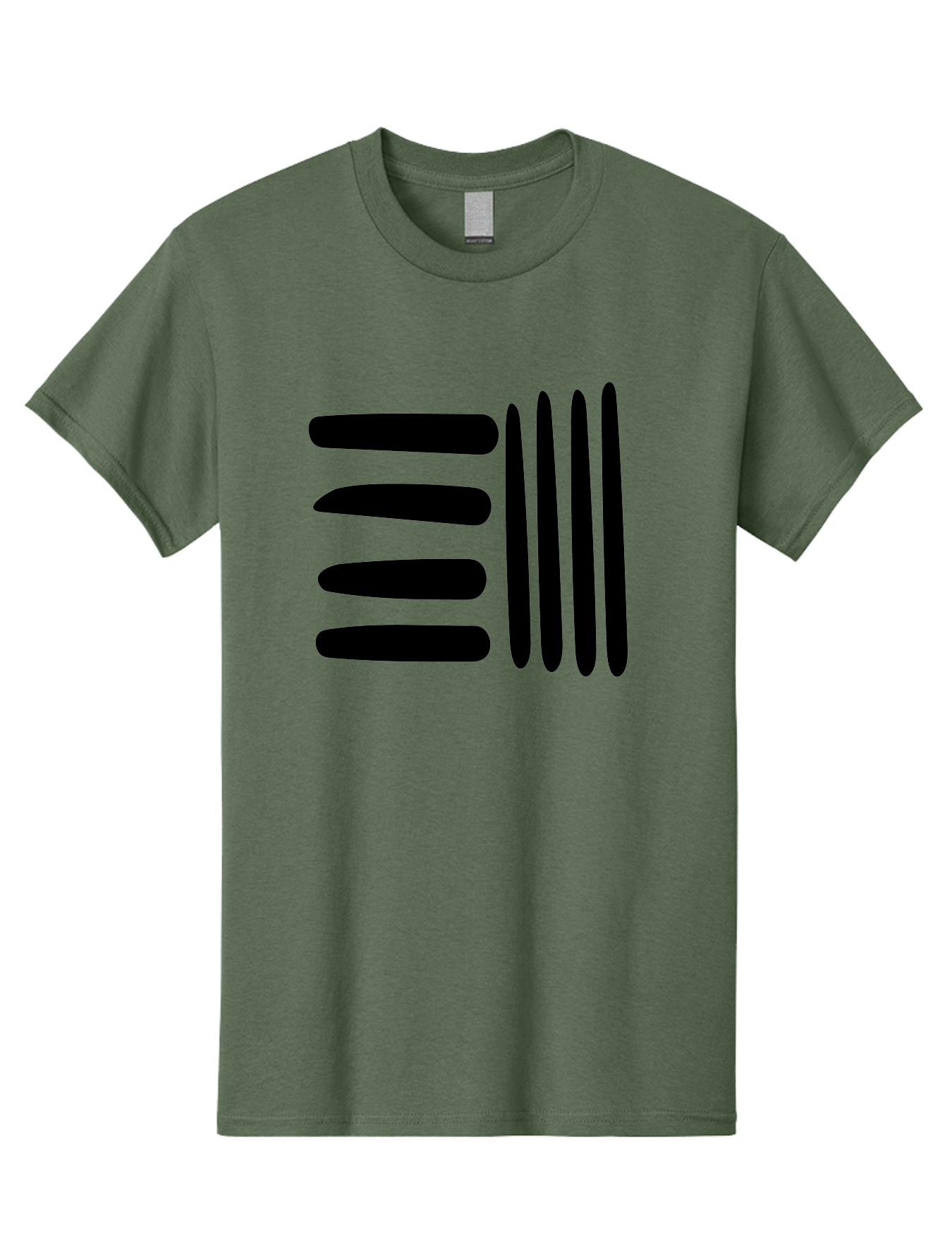 E Men'S Graphic Tee, 100% Cotton, Comfortable Casual Summer Wear, Machine Washable, Equals Sign, Mathematical Symbol, Black And Green, Graphic Design, Modern Art, Simple Shapes, Contrast Colors, Minimalist Style -  Aaa426