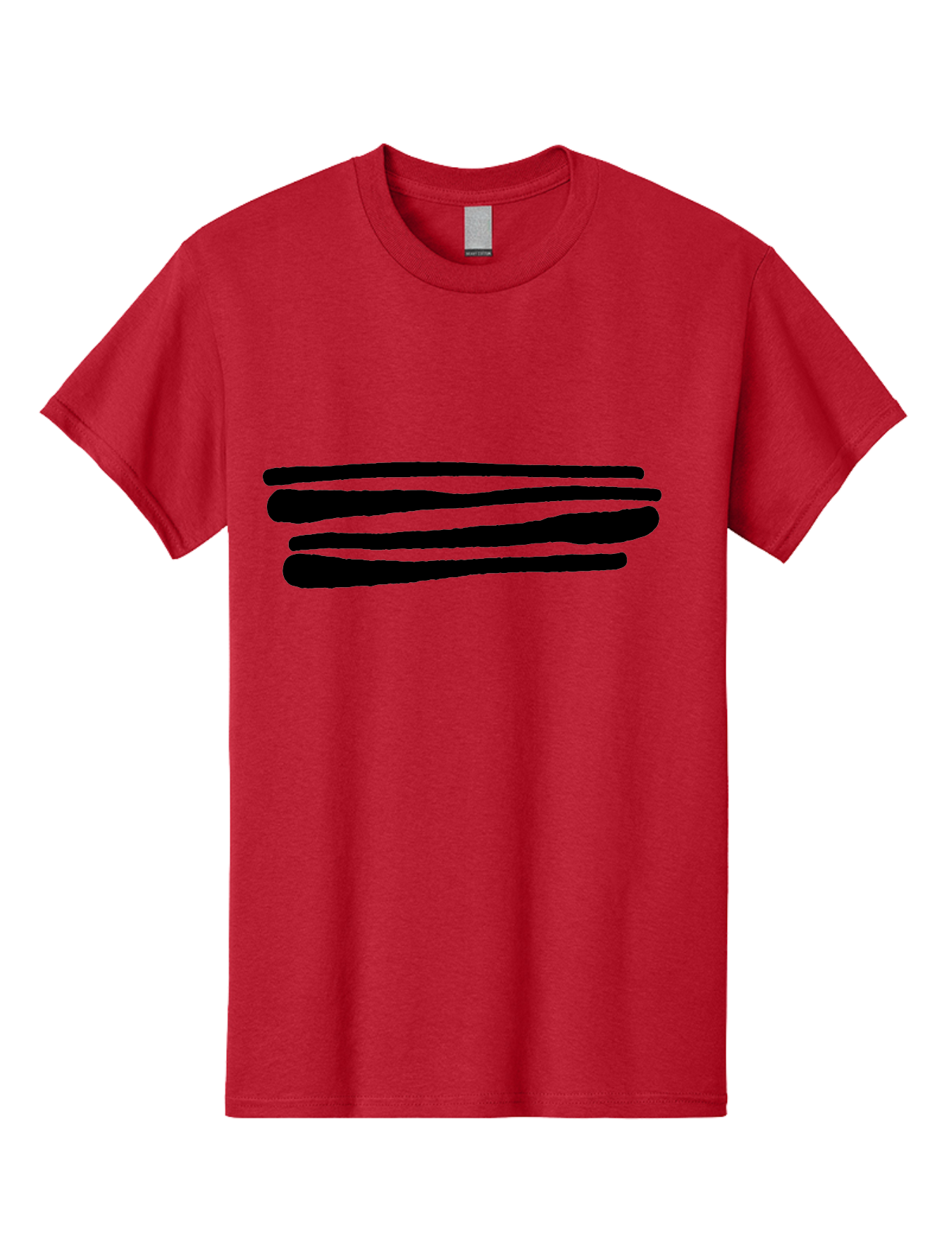 Equal-Sign Men'S Graphic Tee, 100% Cotton, Comfortable Casual Summer Wear, Machine Washable, Equals Sign, Mathematical Symbol, Black Lines, Simple Design, Bold Graphics, Modern Aesthetic, Abstract Art -  Aaa427