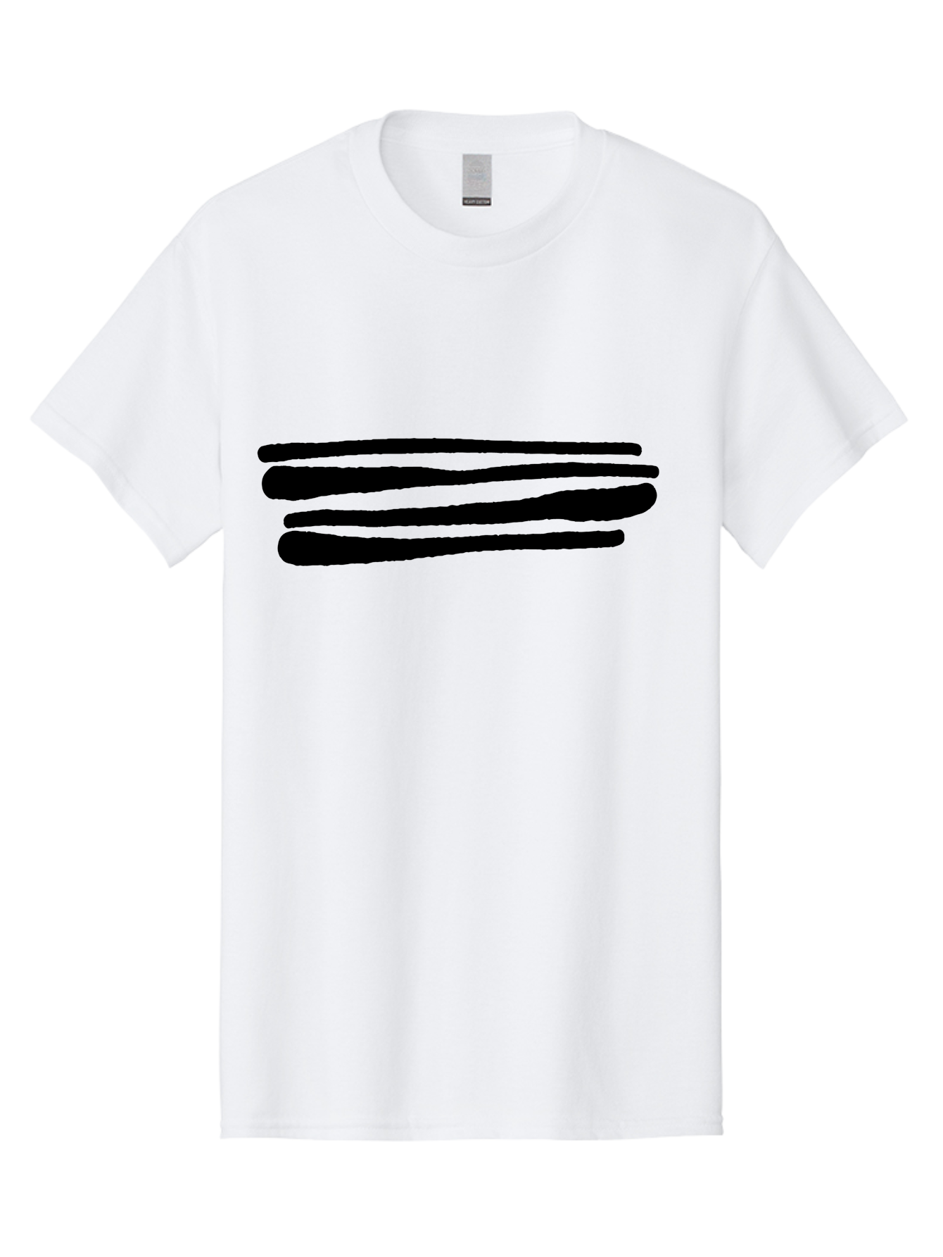 Equal-Sign Men'S Graphic Tee, 100% Cotton, Comfortable Casual Summer Wear, Machine Washable, Equals Sign, Mathematical Symbol, Black Lines, Simple Design, Bold Graphics, Modern Aesthetic, Abstract Art -  Aaa427
