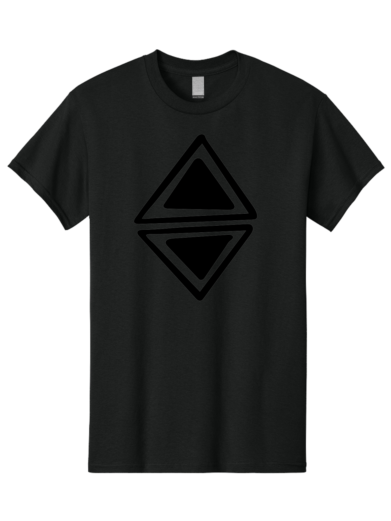 Ethereum-Logo Men'S Graphic Tee, 100% Cotton, Comfortable Casual Summer Wear, Machine Washable, Solana Cryptocurrency Logo, Black Diamond Shape, Geometric Design, Cryptocurrency Symbol, Blockchain Technology, Solana Branding, -  Aaa430