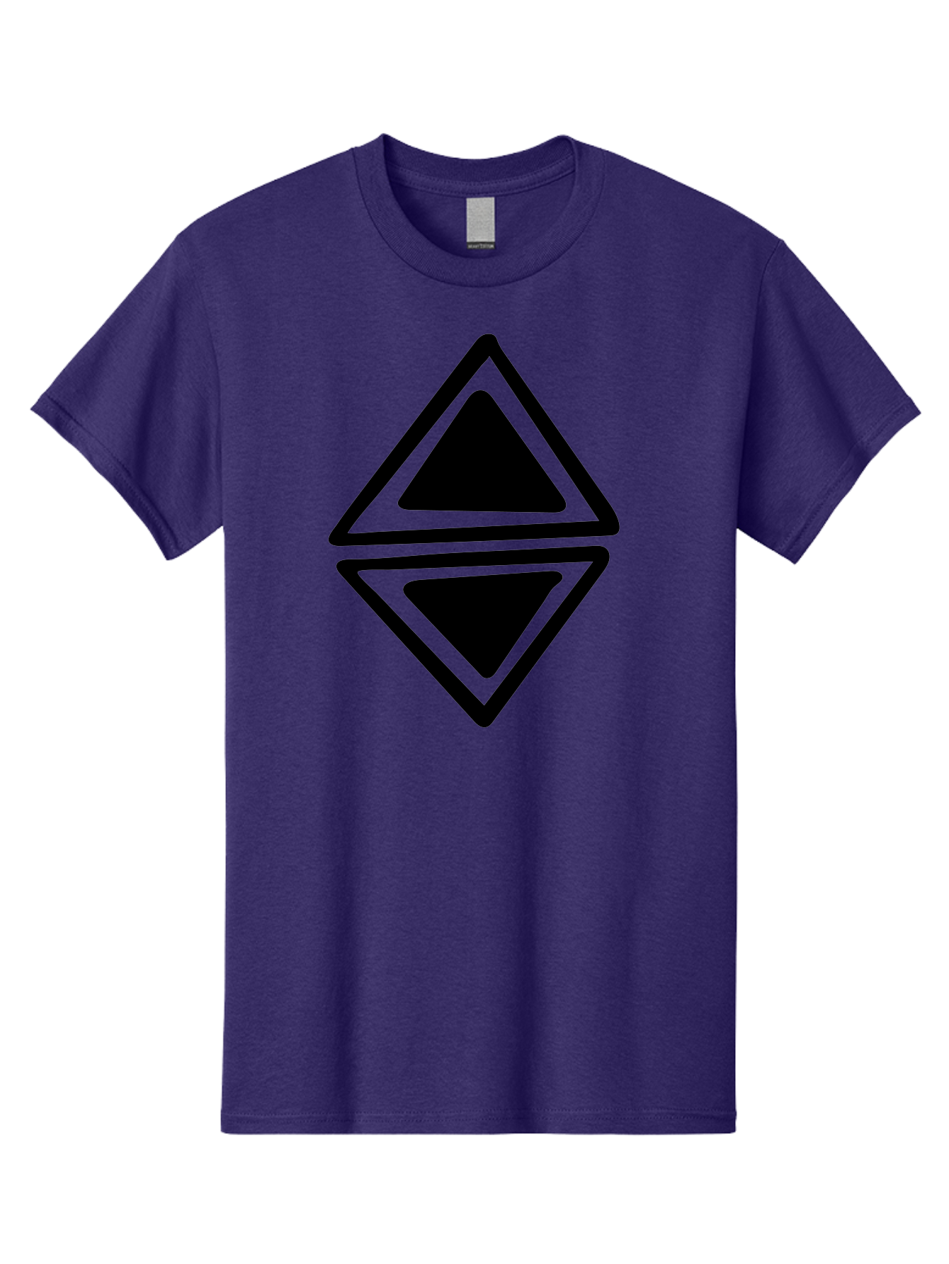 Ethereum-Logo Men'S Graphic Tee, 100% Cotton, Comfortable Casual Summer Wear, Machine Washable, Solana Cryptocurrency Logo, Black Diamond Shape, Geometric Design, Cryptocurrency Symbol, Blockchain Technology, Solana Branding, -  Aaa430