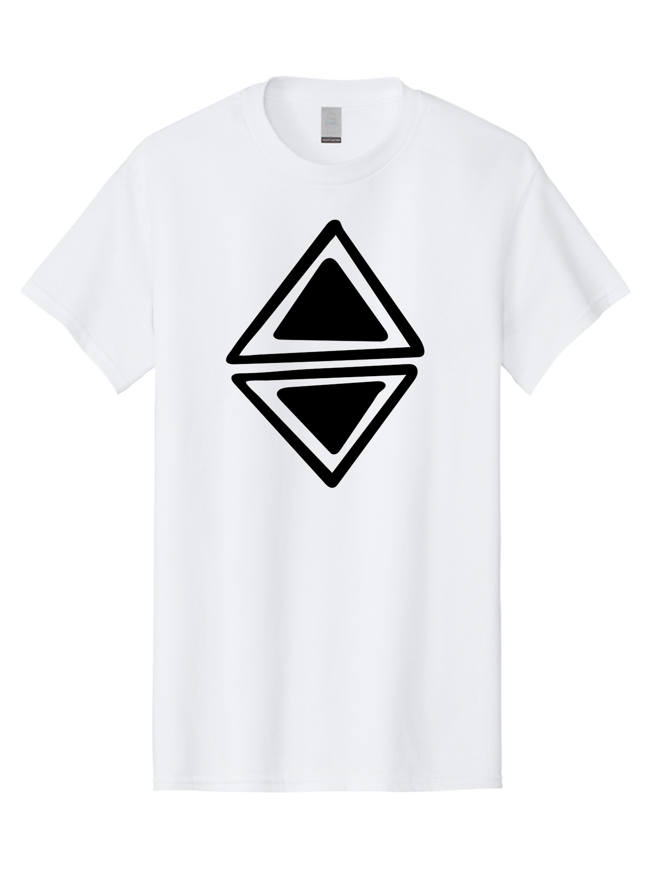 Ethereum-Logo Men'S Graphic Tee, 100% Cotton, Comfortable Casual Summer Wear, Machine Washable, Solana Cryptocurrency Logo, Black Diamond Shape, Geometric Design, Cryptocurrency Symbol, Blockchain Technology, Solana Branding, -  Aaa430