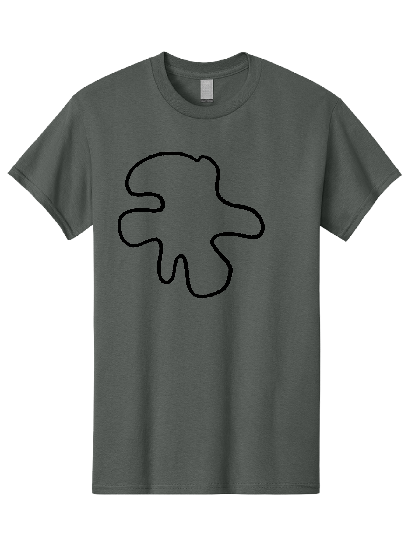 Four-Leaf-Clover Men'S Graphic Tee, 100% Cotton, Comfortable Casual Summer Wear, Machine Washable, Four Leaf Clover, Black Outline, Simple Graphics, Minimalist Design, Symbolic Charm, Good Luck Symbol, Abstract Shapes, Simple Illustration -  Aaa435