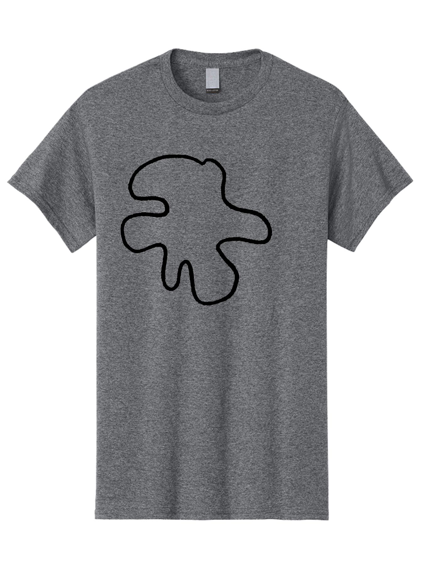 Four-Leaf-Clover Men'S Graphic Tee, 100% Cotton, Comfortable Casual Summer Wear, Machine Washable, Four Leaf Clover, Black Outline, Simple Graphics, Minimalist Design, Symbolic Charm, Good Luck Symbol, Abstract Shapes, Simple Illustration -  Aaa435