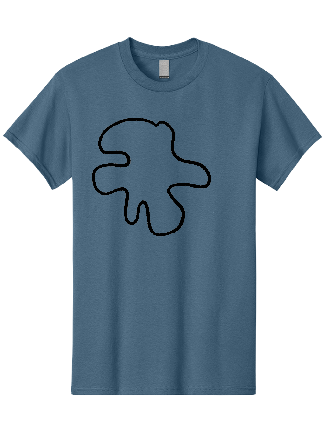 Four-Leaf-Clover Men'S Graphic Tee, 100% Cotton, Comfortable Casual Summer Wear, Machine Washable, Four Leaf Clover, Black Outline, Simple Graphics, Minimalist Design, Symbolic Charm, Good Luck Symbol, Abstract Shapes, Simple Illustration -  Aaa435