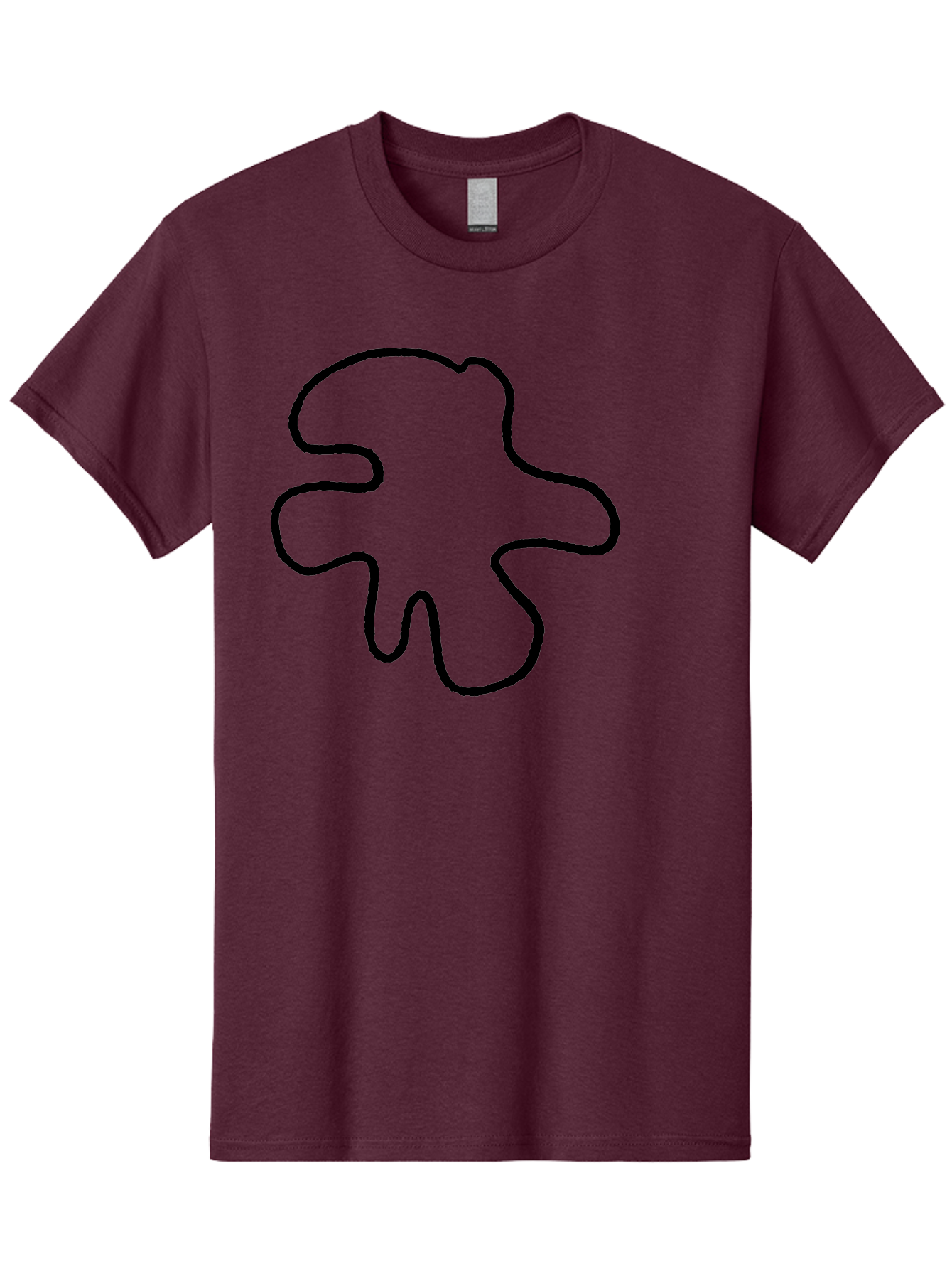 Four-Leaf-Clover Men'S Graphic Tee, 100% Cotton, Comfortable Casual Summer Wear, Machine Washable, Four Leaf Clover, Black Outline, Simple Graphics, Minimalist Design, Symbolic Charm, Good Luck Symbol, Abstract Shapes, Simple Illustration -  Aaa435