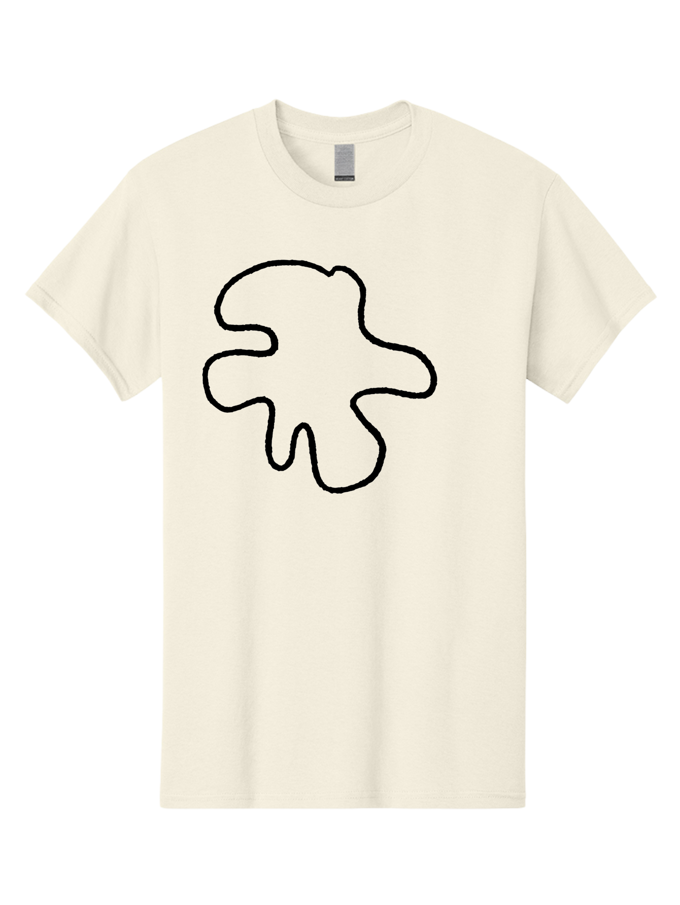 Four-Leaf-Clover Men'S Graphic Tee, 100% Cotton, Comfortable Casual Summer Wear, Machine Washable, Four Leaf Clover, Black Outline, Simple Graphics, Minimalist Design, Symbolic Charm, Good Luck Symbol, Abstract Shapes, Simple Illustration -  Aaa435