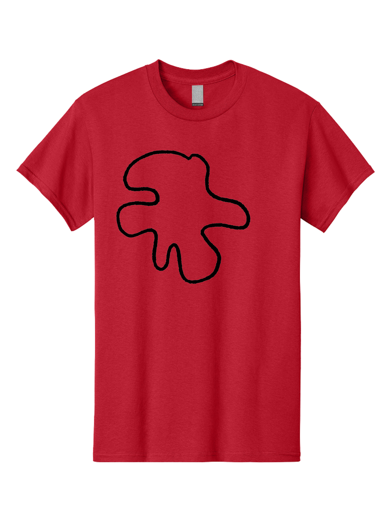 Four-Leaf-Clover Men'S Graphic Tee, 100% Cotton, Comfortable Casual Summer Wear, Machine Washable, Four Leaf Clover, Black Outline, Simple Graphics, Minimalist Design, Symbolic Charm, Good Luck Symbol, Abstract Shapes, Simple Illustration -  Aaa435